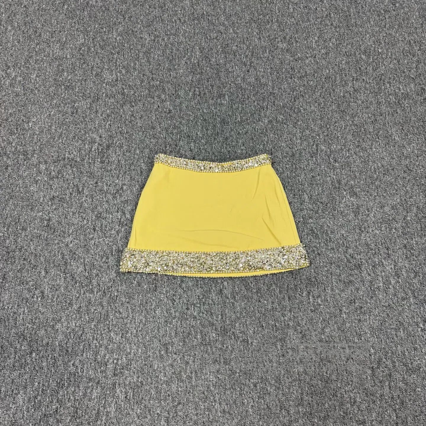Miu Miu miu miu Milk yellow, heavy-duty, pearl and water diamond, Size S / US 4 / IT 40 - 1 Thumbnail