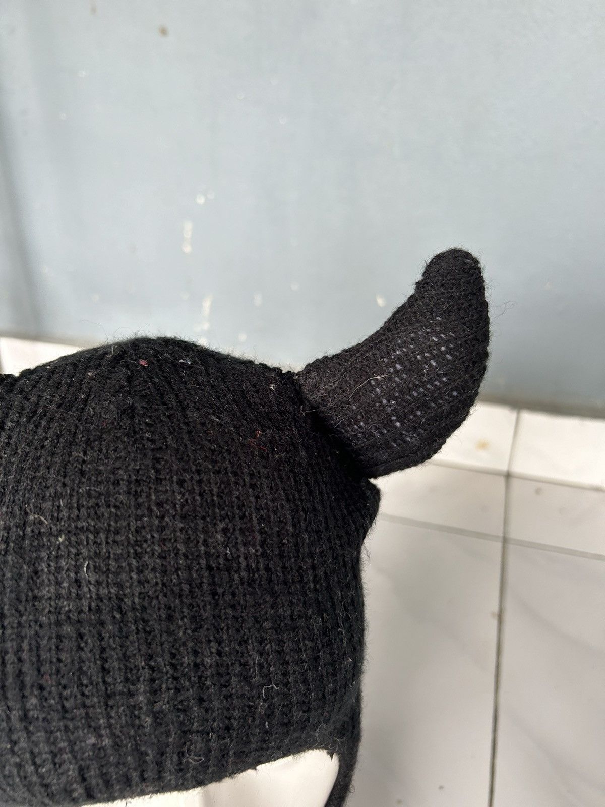 Japanese Brand × Kapital × Vintage Balaclava Masked Horn Devil Knitt Rare ☠️☠️ Size ONE SIZE - 8 Thumbnail