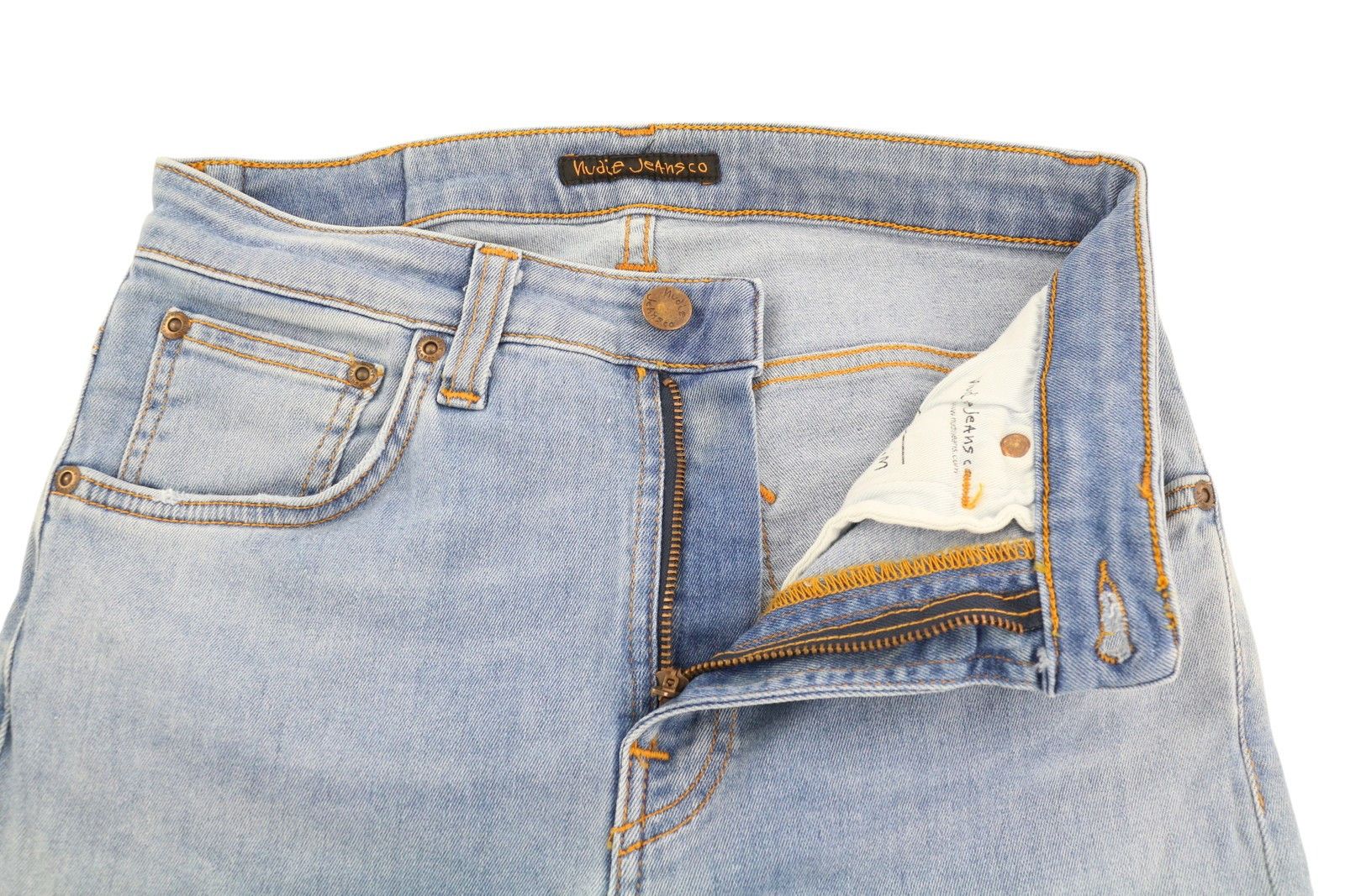 Nudie Jeans HIGHTOP TILDE W30 Washed Denim Blue Turn Up Shorts 83837 Size US 30 / EU 46 - 3 Thumbnail