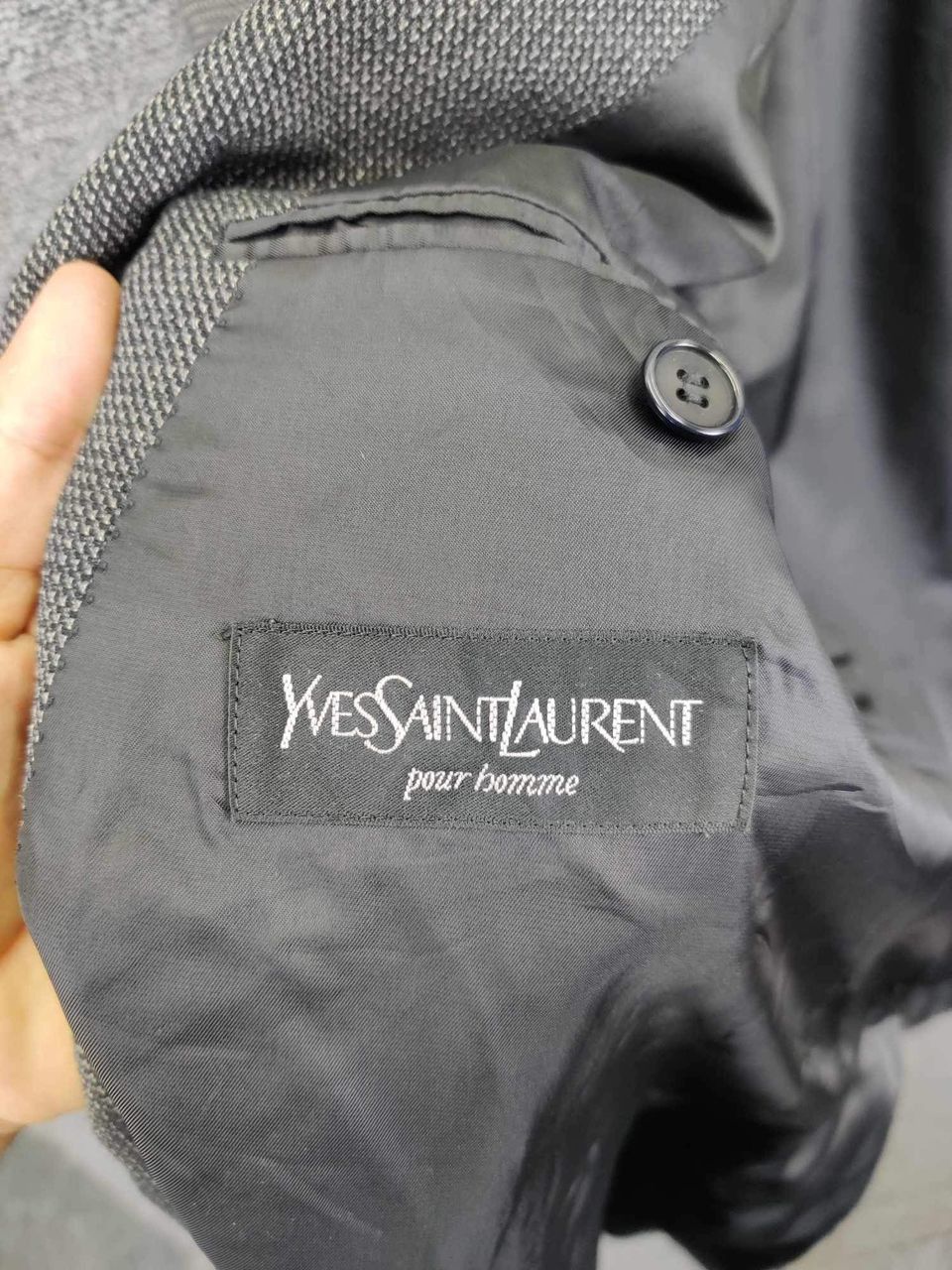 Yves Saint Laurent Yves Saint Laurent Pour Homme Double Breasted Wool Blazer Size US L / EU 52-54 / 3 - 10 Thumbnail