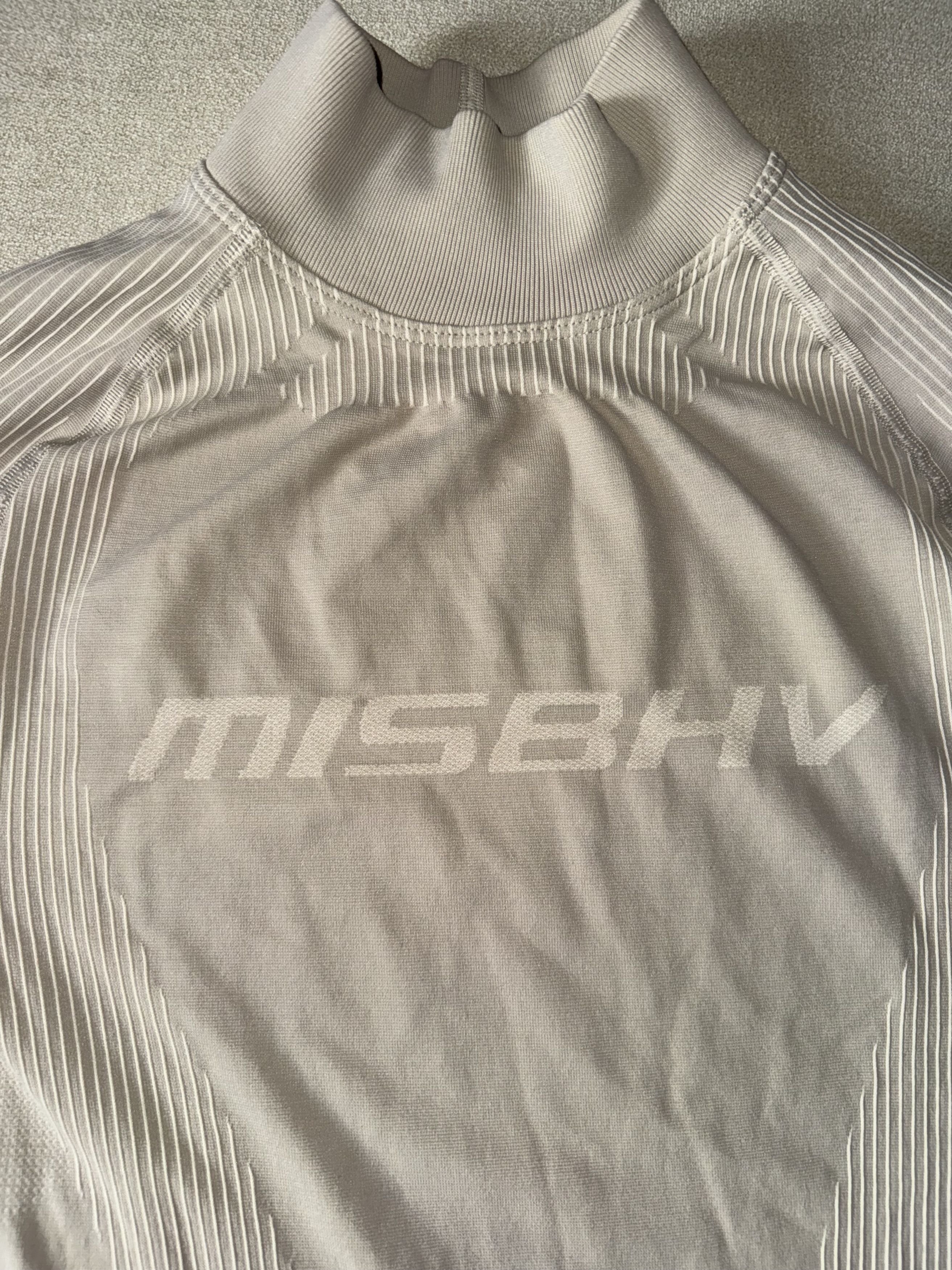 Misbhv MISBHV Mock-Neck Long-Sleeve Top, Beige/Grey - Men's S Size US S / EU 44-46 / 1 - 2 Thumbnail