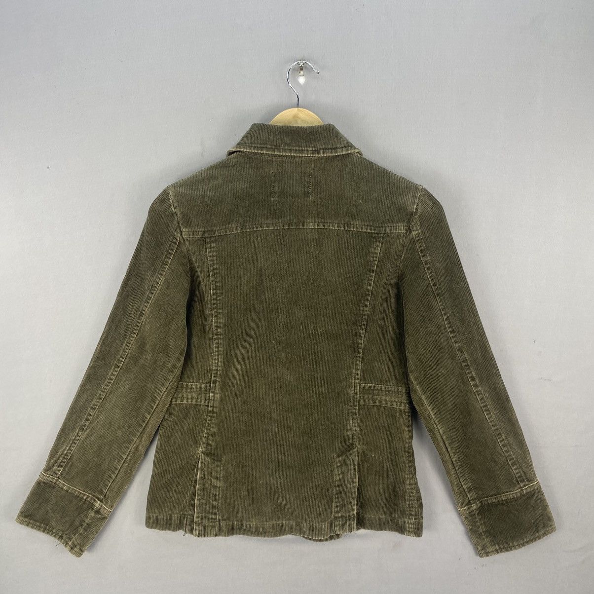 Japanese Brand ARW Corduroy Double Breasted Jacket Olive Green Japan Size XS / US 0-2 / IT 36-38 - 4 Thumbnail