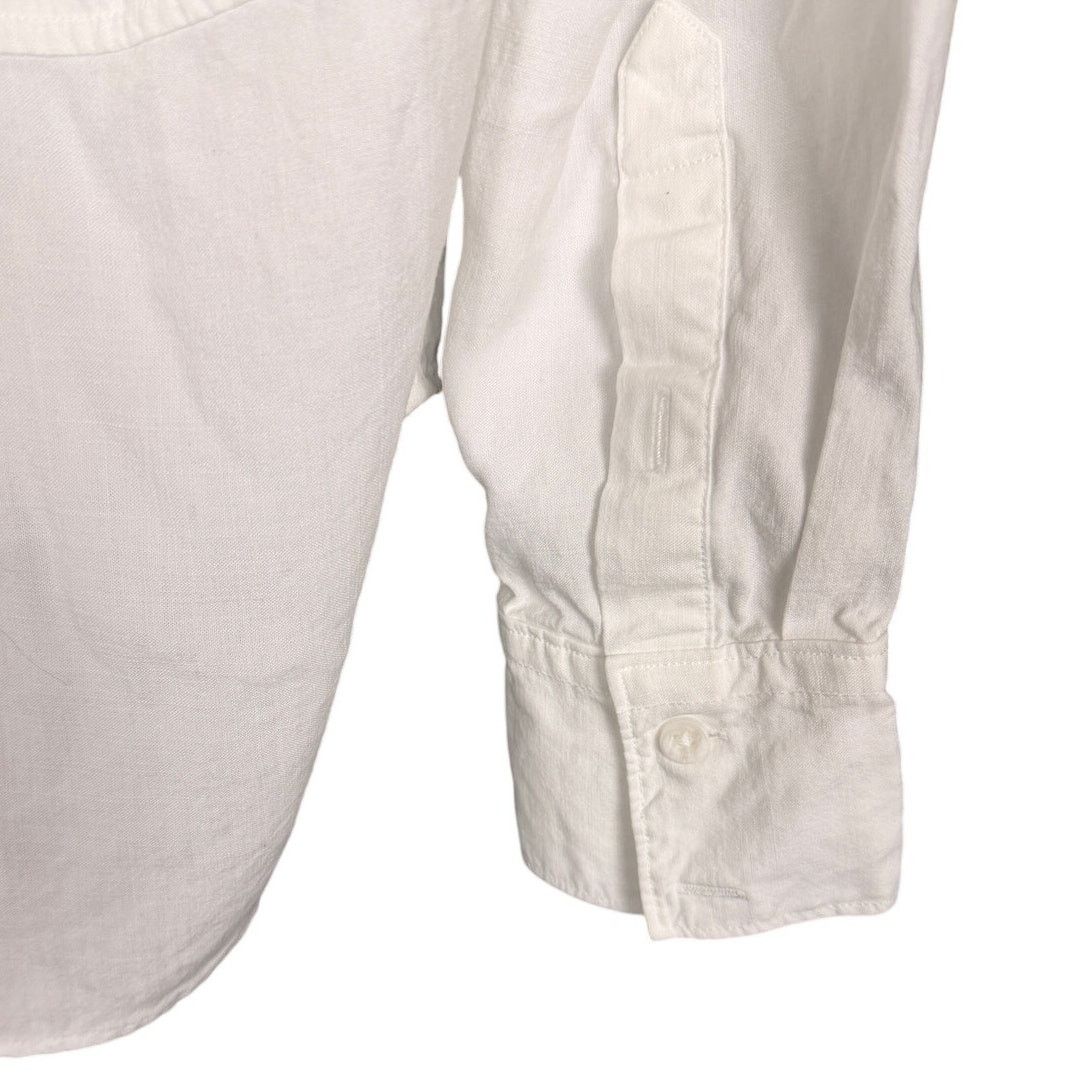 Breath & Stone Cloth & Stone White Button Up L/S Top Blouse Shirt Small Size S / US 4 / IT 40 - 9 Thumbnail