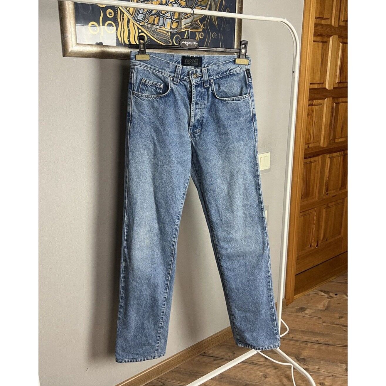 Versace Jeans Couture Versace Couture VTG Medusa Light Blue Straight High Waist Je Size 30" / US 8 / IT 44 - 1 Thumbnail
