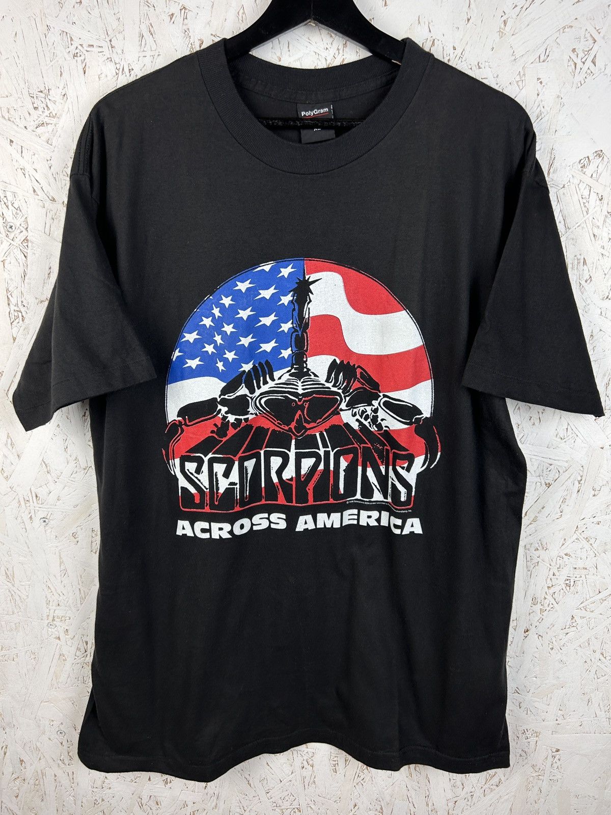 Band Tees 90s Vintage 1996 Scorpions Pure Instinct USA Tour T-Shirt Size US XL / EU 56 / 4 - 1 Thumbnail