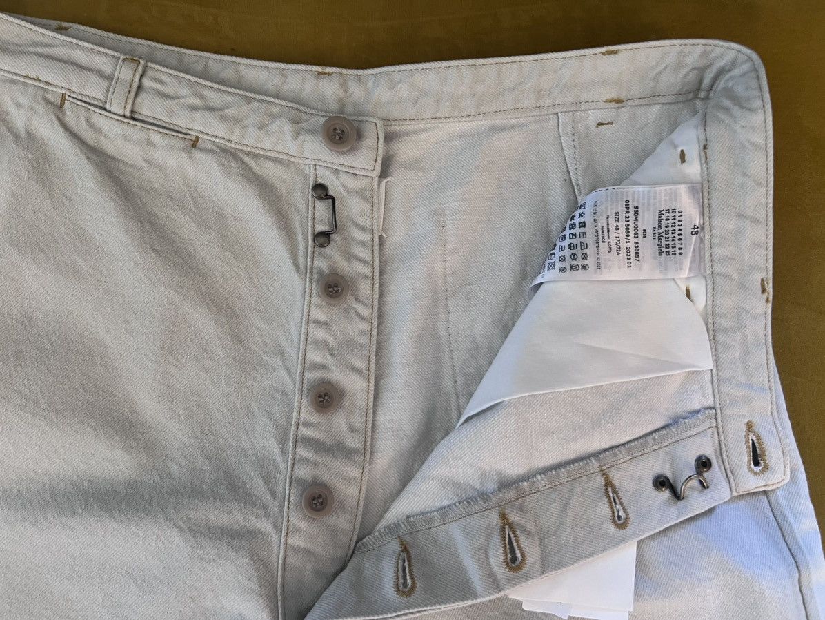 Maison Margiela SS23 hand-painted stone-washed denim shorts, sz 32–34, Italy Size US 32 / EU 48 - 7 Thumbnail