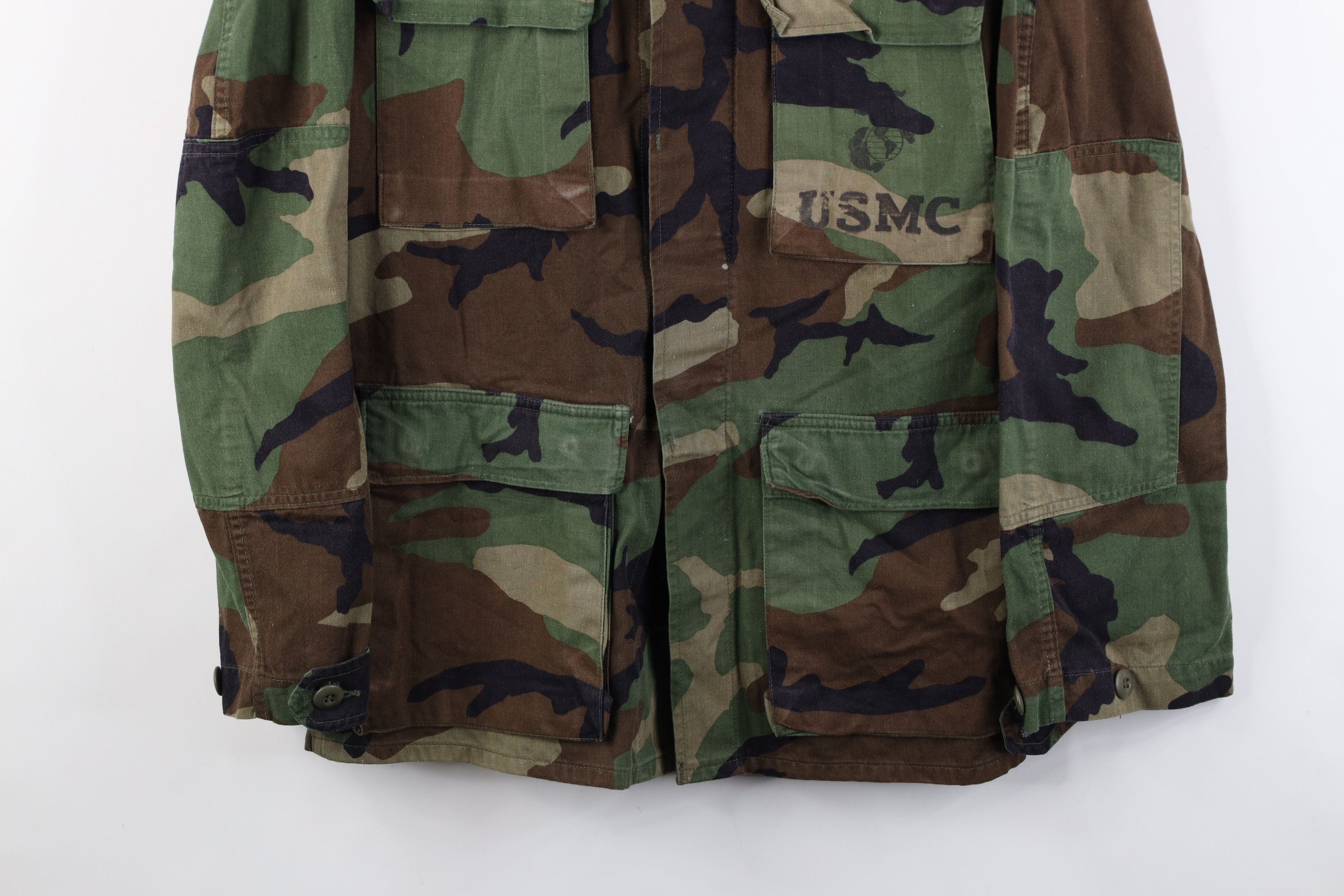 Vintage Vintage 80s USGI Stamp Woodland Camouflage Combat Jacket Size US S / EU 44-46 / 1 - 3 Thumbnail