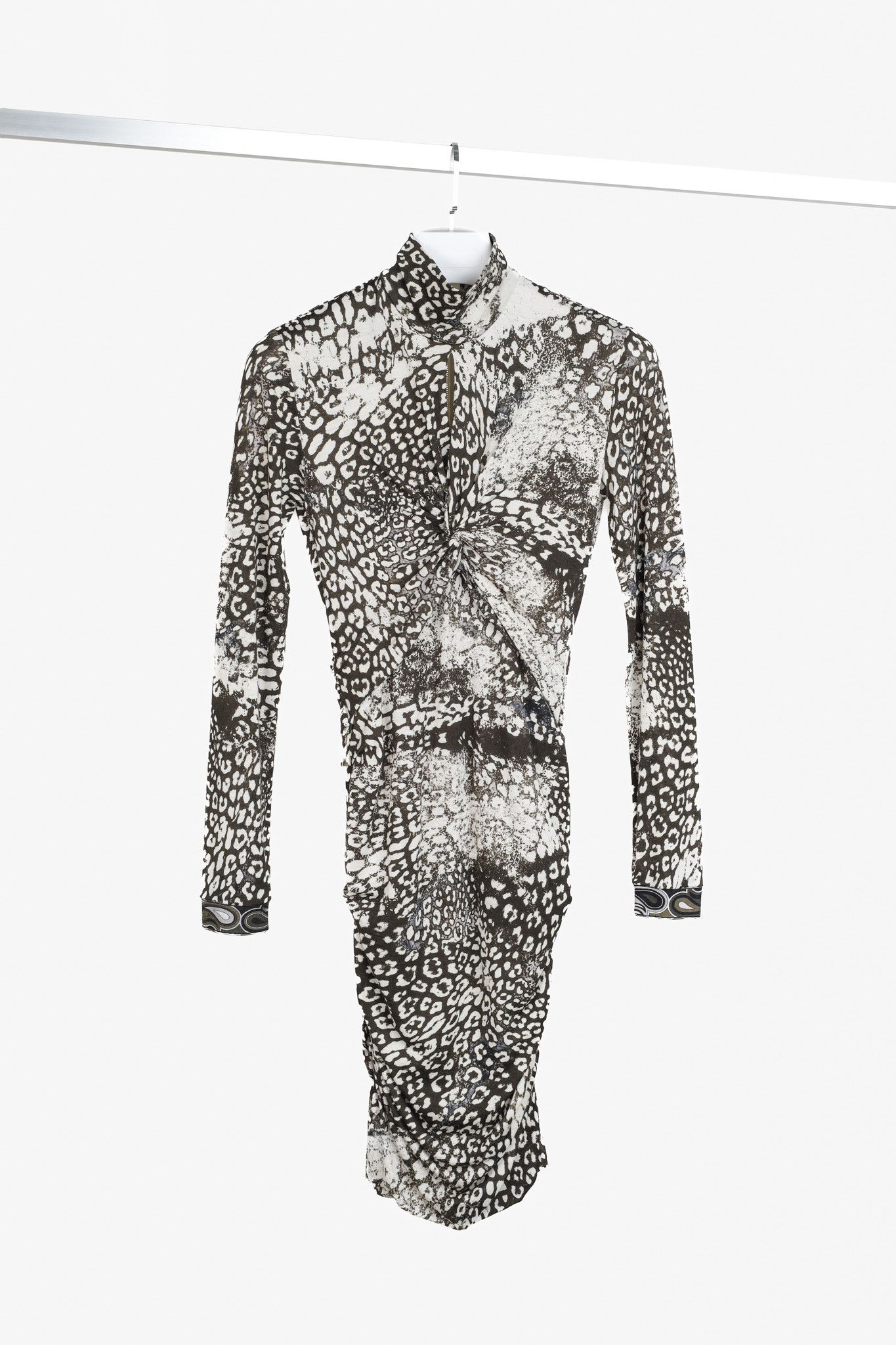 Emilio Pucci Emilio Pucci Brown Wool Leopard Print Fitted Dress Size M / US 6-8 / IT 42-44 - 1 Thumbnail