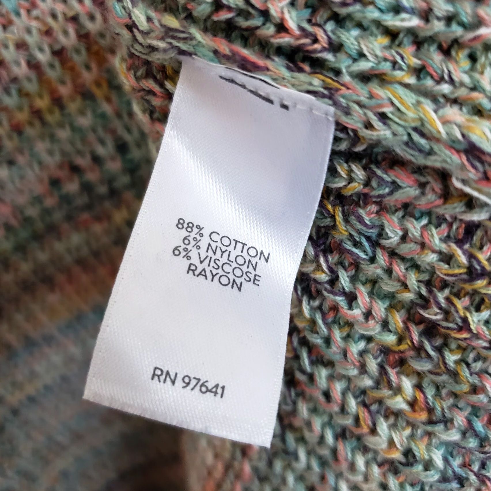 J. Jill J. Jill Womens Pullover Sweater PM Petite Multicolor Cotton Blend V-Neck Shirt Womens Size M / US 6-8 / IT 42-44 - 6 Thumbnail