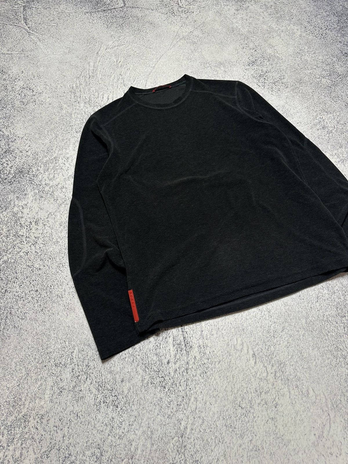 Prada Vintage Prada Red Tab Longsleeve Sweatshirt Size US XL / EU 56 / 4 - 3 Thumbnail