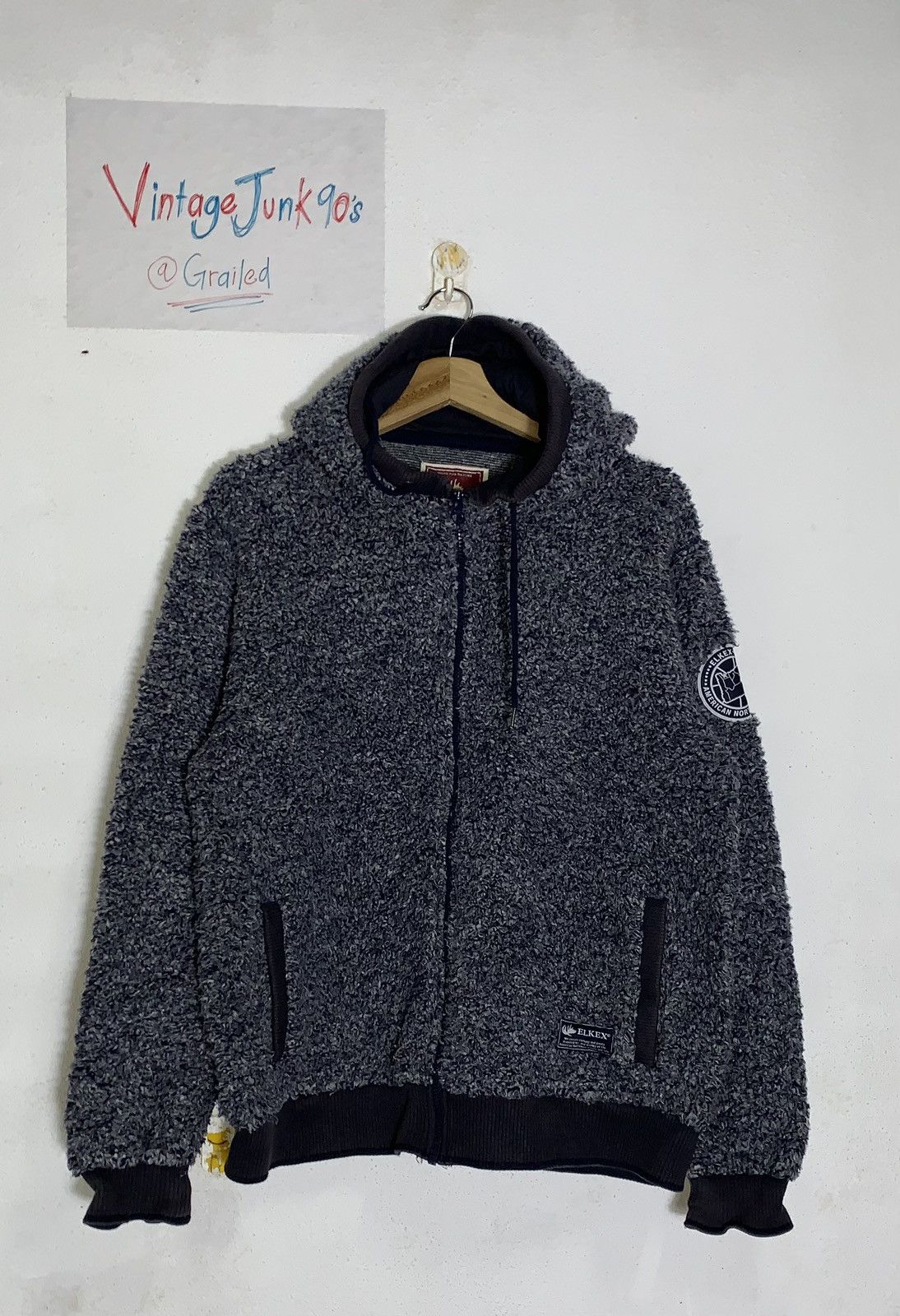 Japanese Brand ELKEK Fleece Hoodie Size US L / EU 52-54 / 3 - 1 Thumbnail