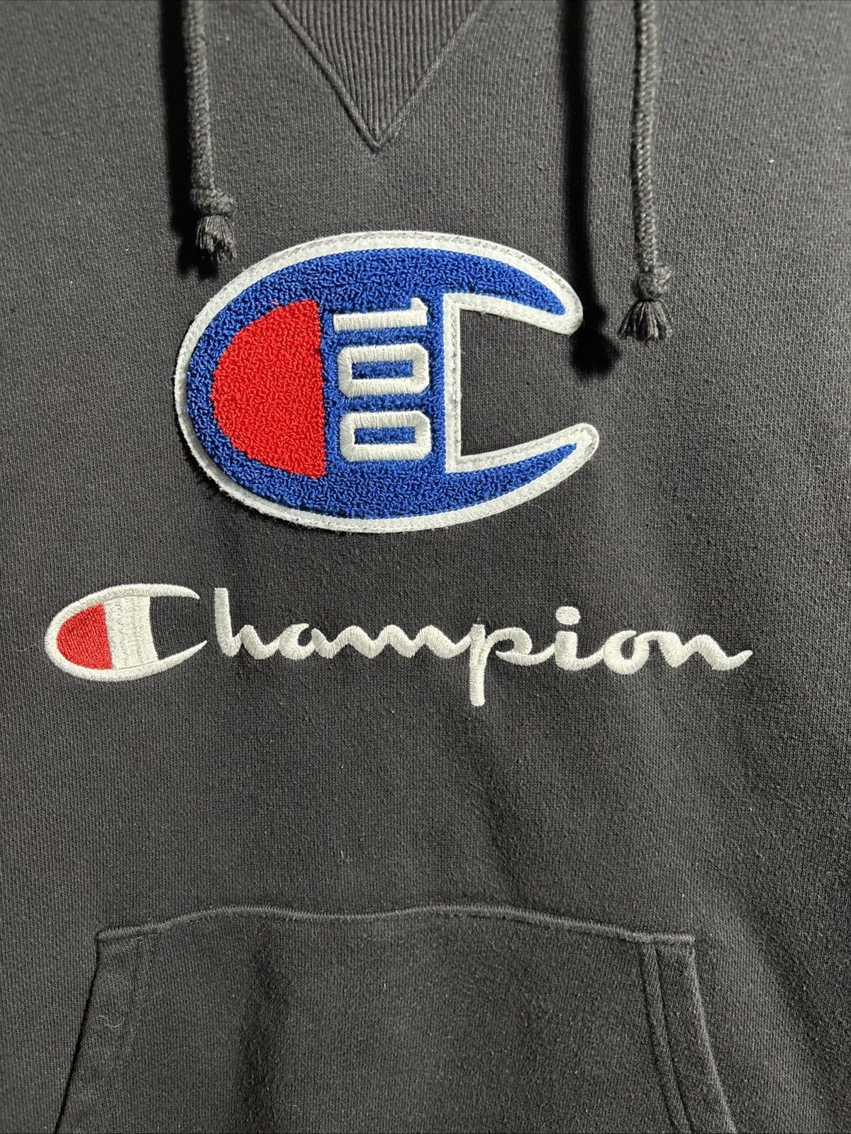 Champion Champion Powerblend Men's Hoodie, Script Logo - Black, XL Size US M / EU 48-50 / 2 - 2 Thumbnail