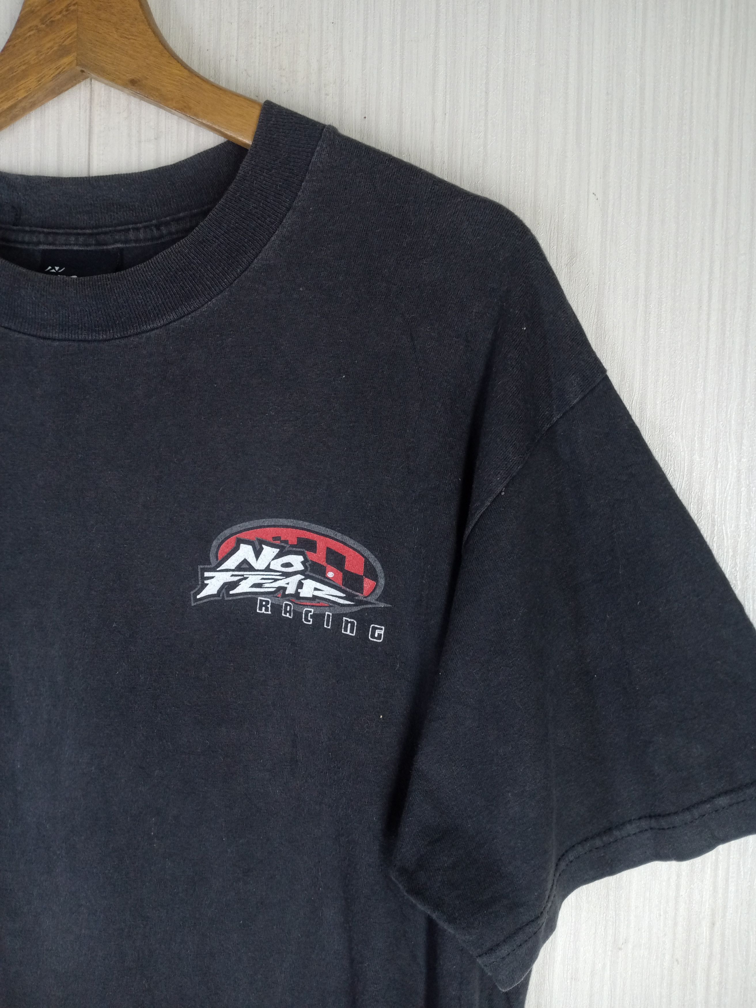 No Fear Rare Vintage 90s No Fear Racing Big Logo Tshirt Size US M / EU 48-50 / 2 - 5 Thumbnail