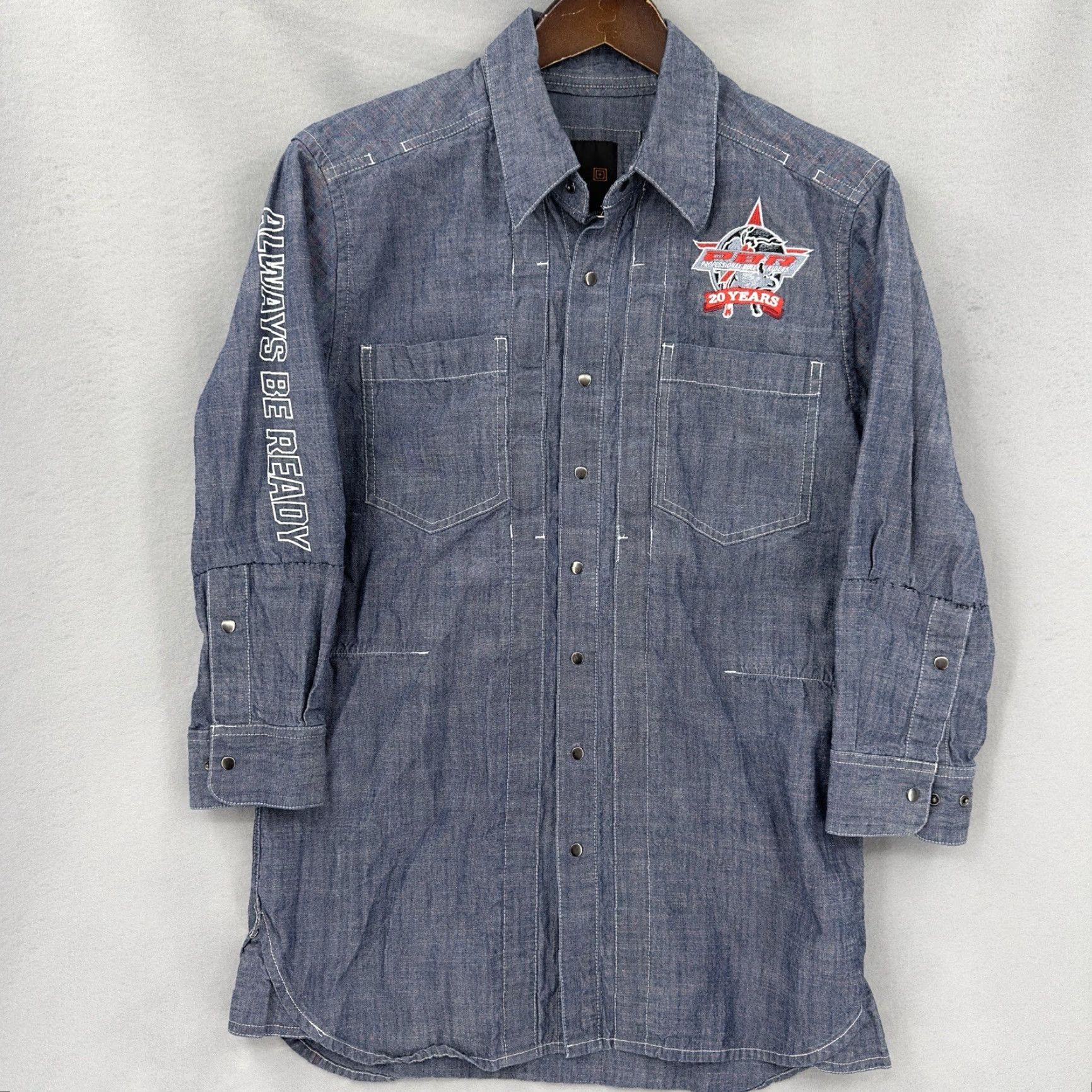 Vintage VTG 5.11 Professional Bull Riders Rodeo Shirt Men Small Button Up Western Cowboy Shirt Size US S / EU 44-46 / 1 - 2 Thumbnail