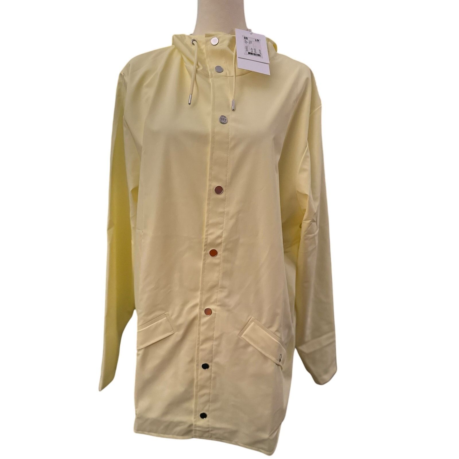 Rains Rains Waterproof Jacket, Straw Color, Size XL, NWT, Unisex Size XL / US 12-14 / IT 48-50 - 3 Thumbnail
