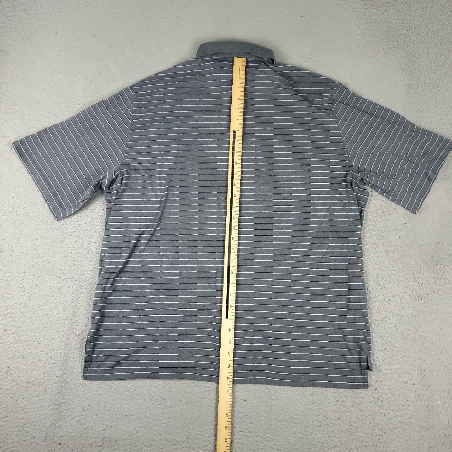 Ralph Lauren VINTAGE Ralph Lauren Polo Shirt Mens XL Gray Striped Pony Casual Short Sleeve Size US XL / EU 56 / 4 - 5 Thumbnail