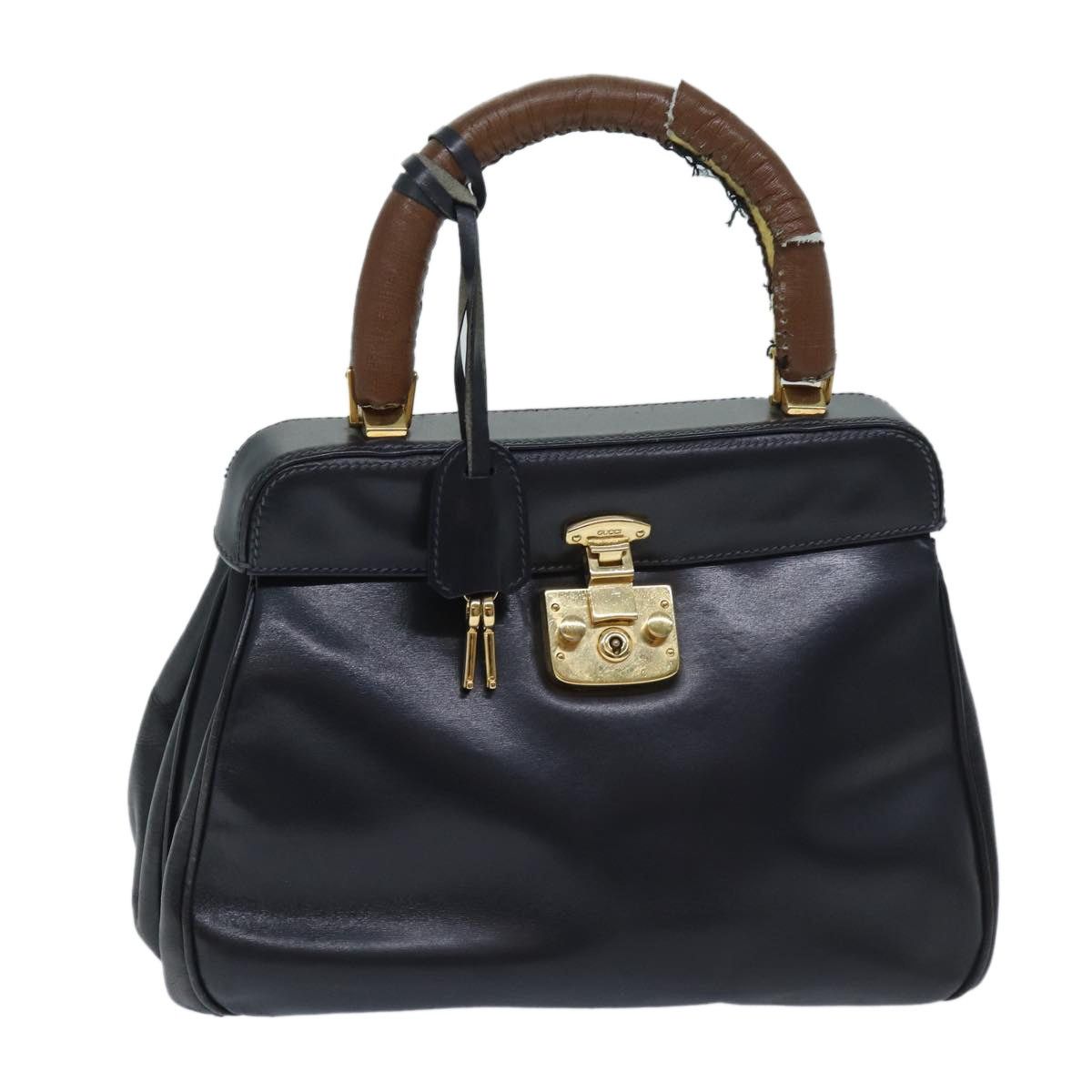 Gucci GUCCI Ready Lock Hand Bag Leather Navy 000 406 000 406 Size ONE SIZE - 1 Thumbnail