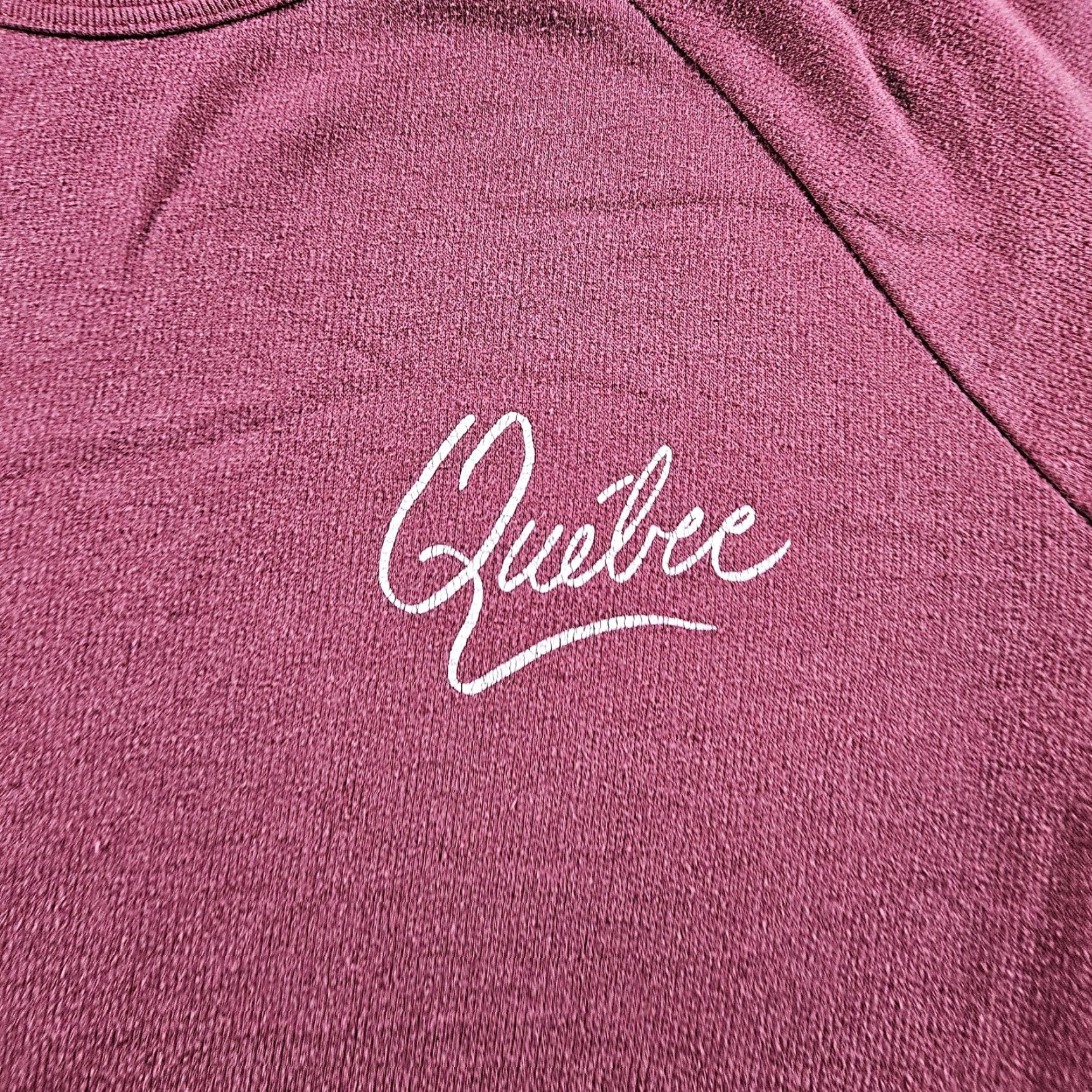 Vintage Quebec Sweatshirt Mens XL Red Fleece Crewneck Pullover City Canada 60s 70s Size US XL / EU 56 / 4 - 2 Thumbnail