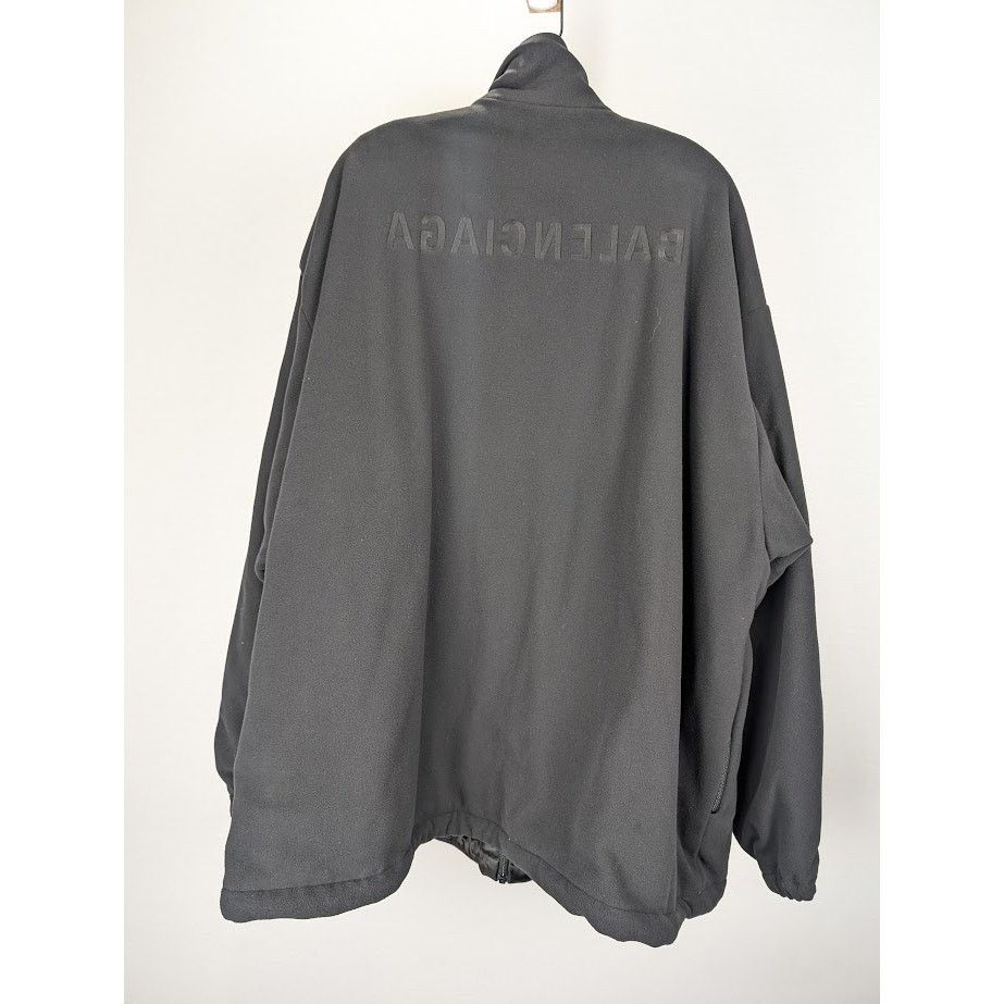 Balenciaga o1rshd1 Fleece Zip Up Jacket in Black Size US M / EU 48-50 / 2 - 9 Thumbnail
