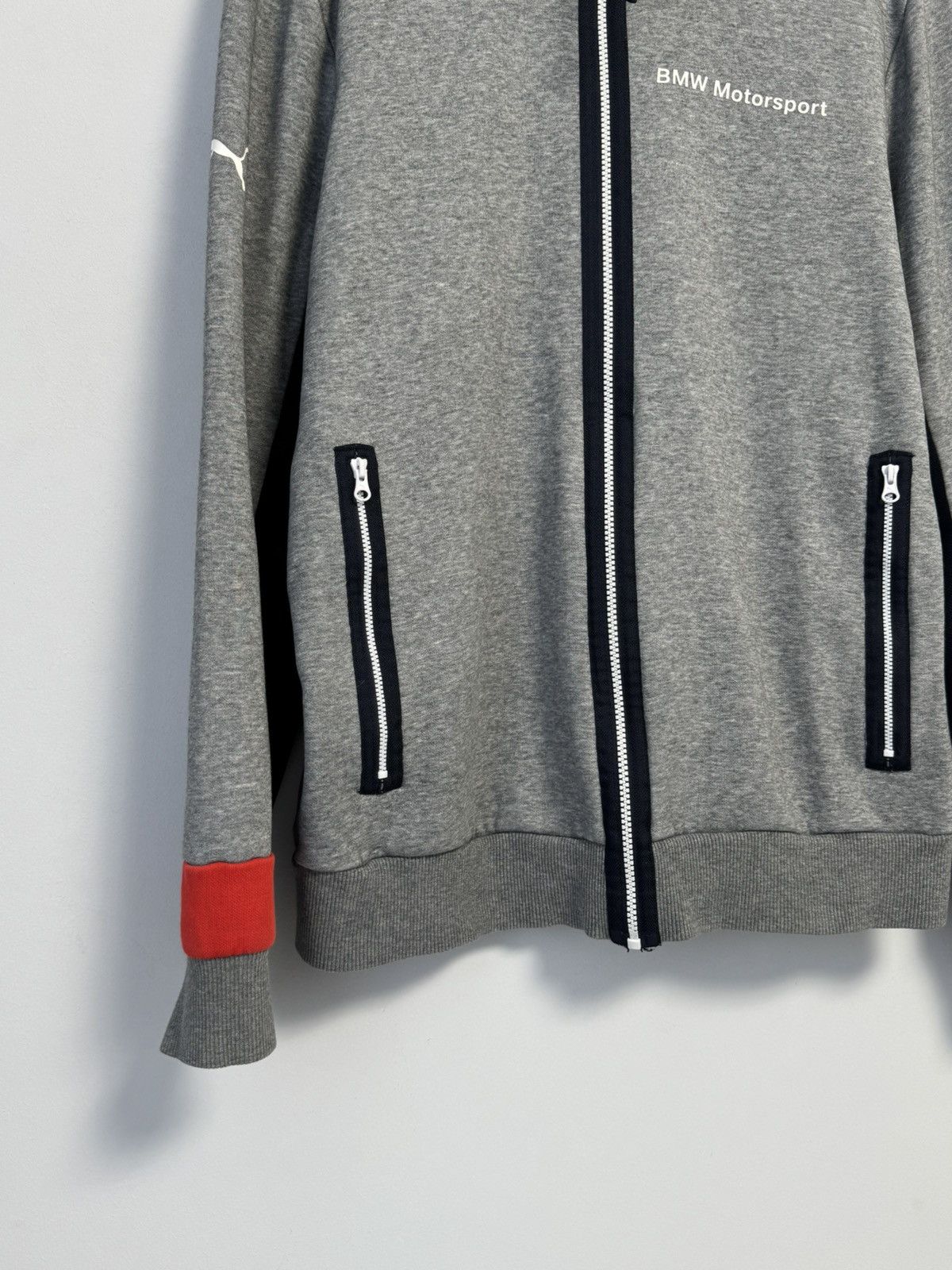 Puma PUMA Men's BMW L Motorsport Full-Zip Hoodie GRAY Size US L / EU 52-54 / 3 - 3 Thumbnail