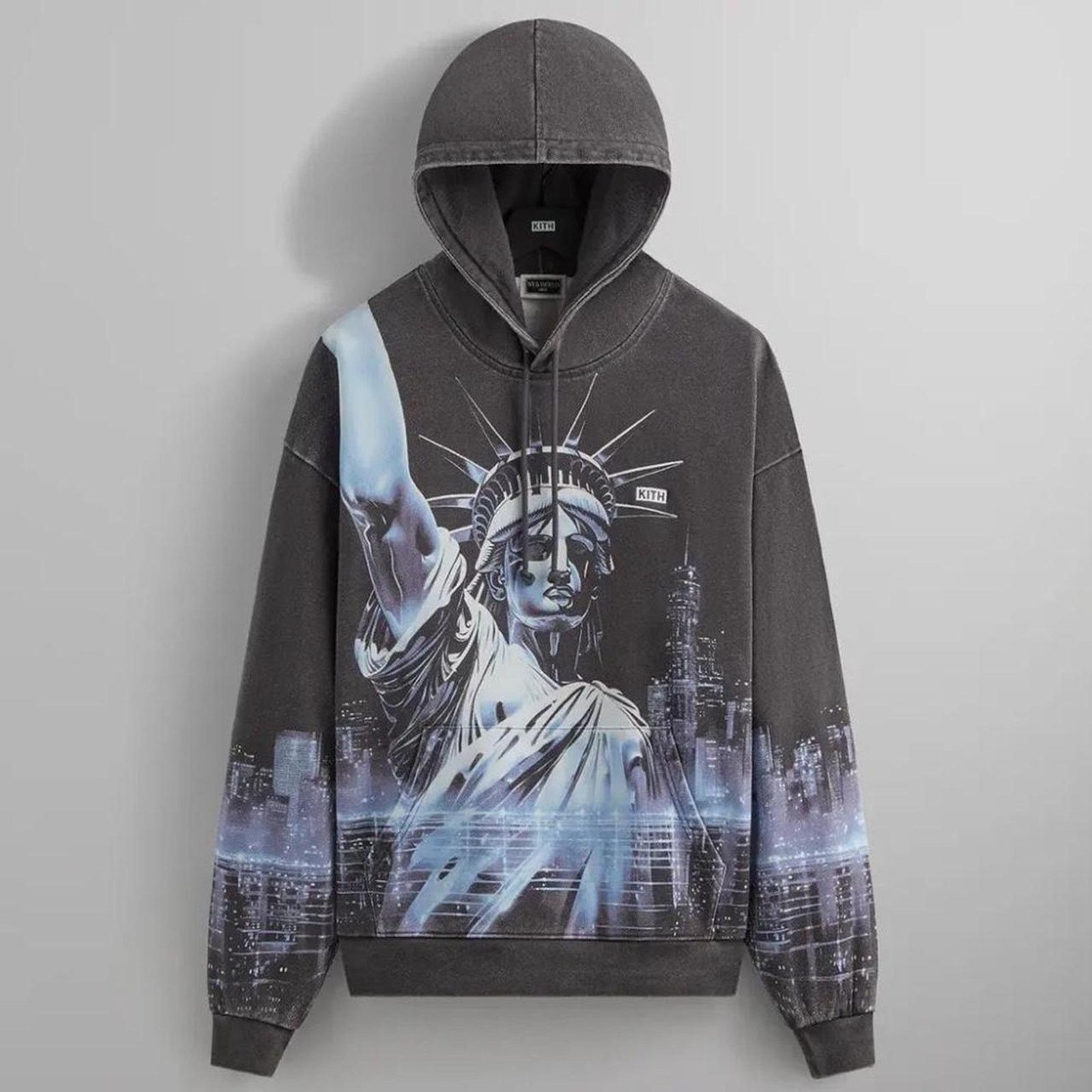 Liberty Off White New York Hoodie Kith NY To The World Neon