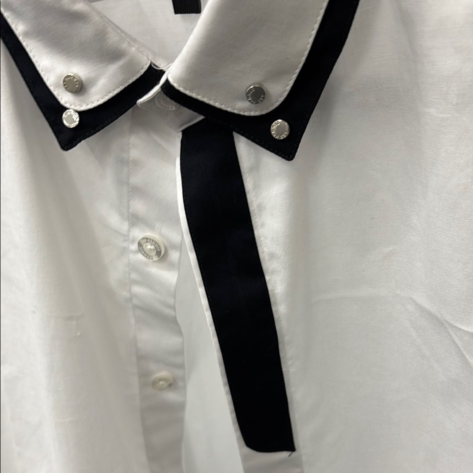Les Hommes NWT Les Hommes Black and White Dress Shirt with Modern Sz 50 Size US L / EU 52-54 / 3 - 7 Thumbnail