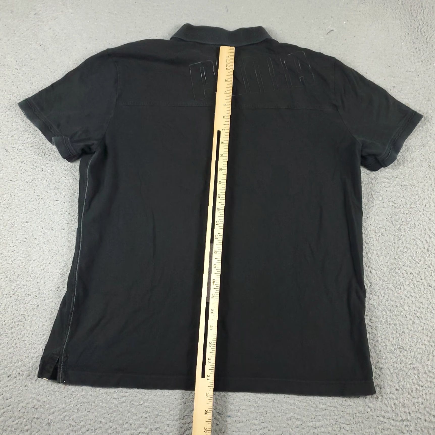 Puma Puma Polo Shirt Mens Large Black Cotton Casual Short Sleeve Adult Polo Shirt Mens Black Cotton Short Sleeve Casual Polo Shirt Puma Golf Brand Sports Size US L / EU 52-54 / 3 - 3 Thumbnail