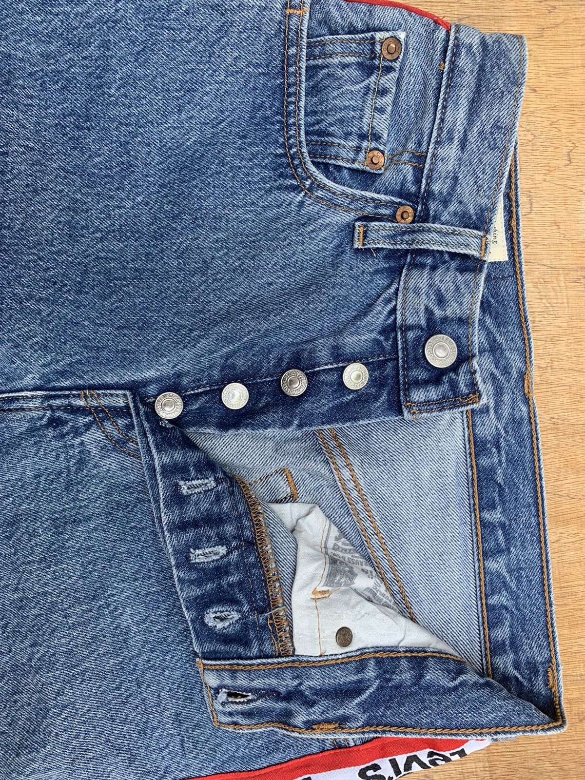 Levi's Levis 501 Levis Premium Big E Side Tape Denim Pants Size 26" / US 2 / IT 38 - 16 Thumbnail
