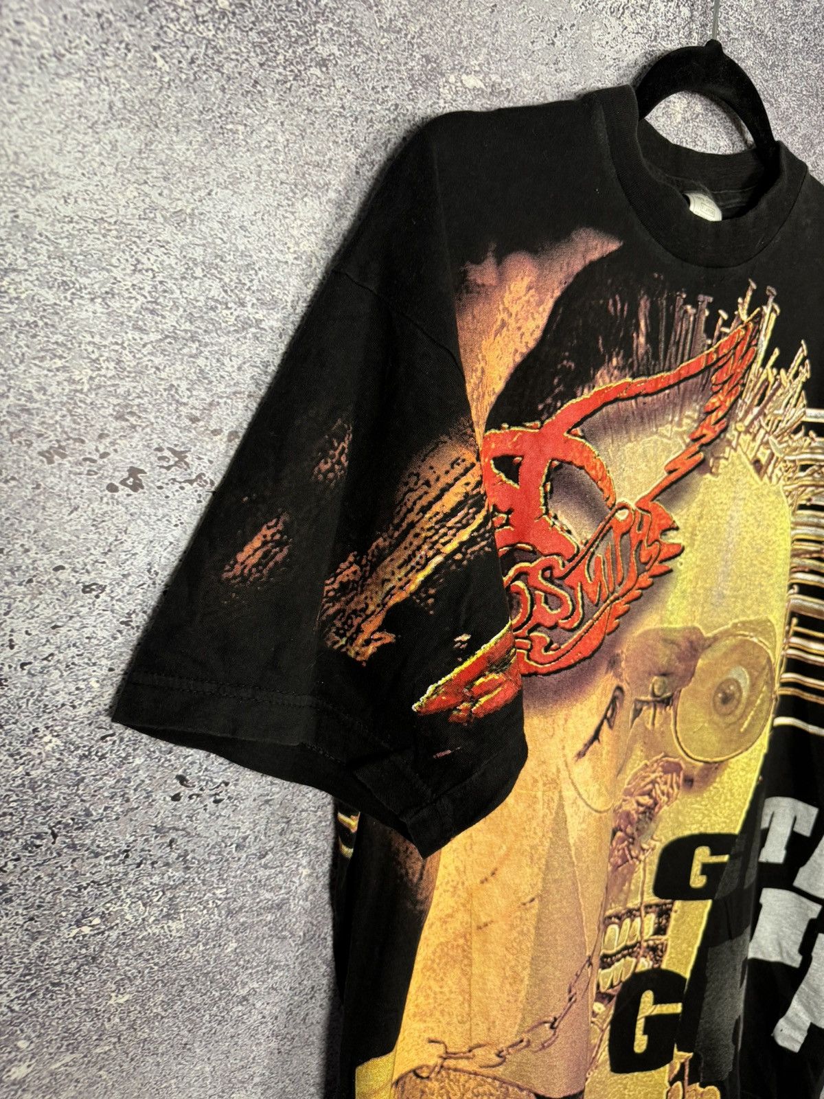 Band Tees × Vintage 90’s Aerosmith 1993 Get a Grip AOP Print Rare Tee Size US XL / EU 56 / 4 - 6 Thumbnail