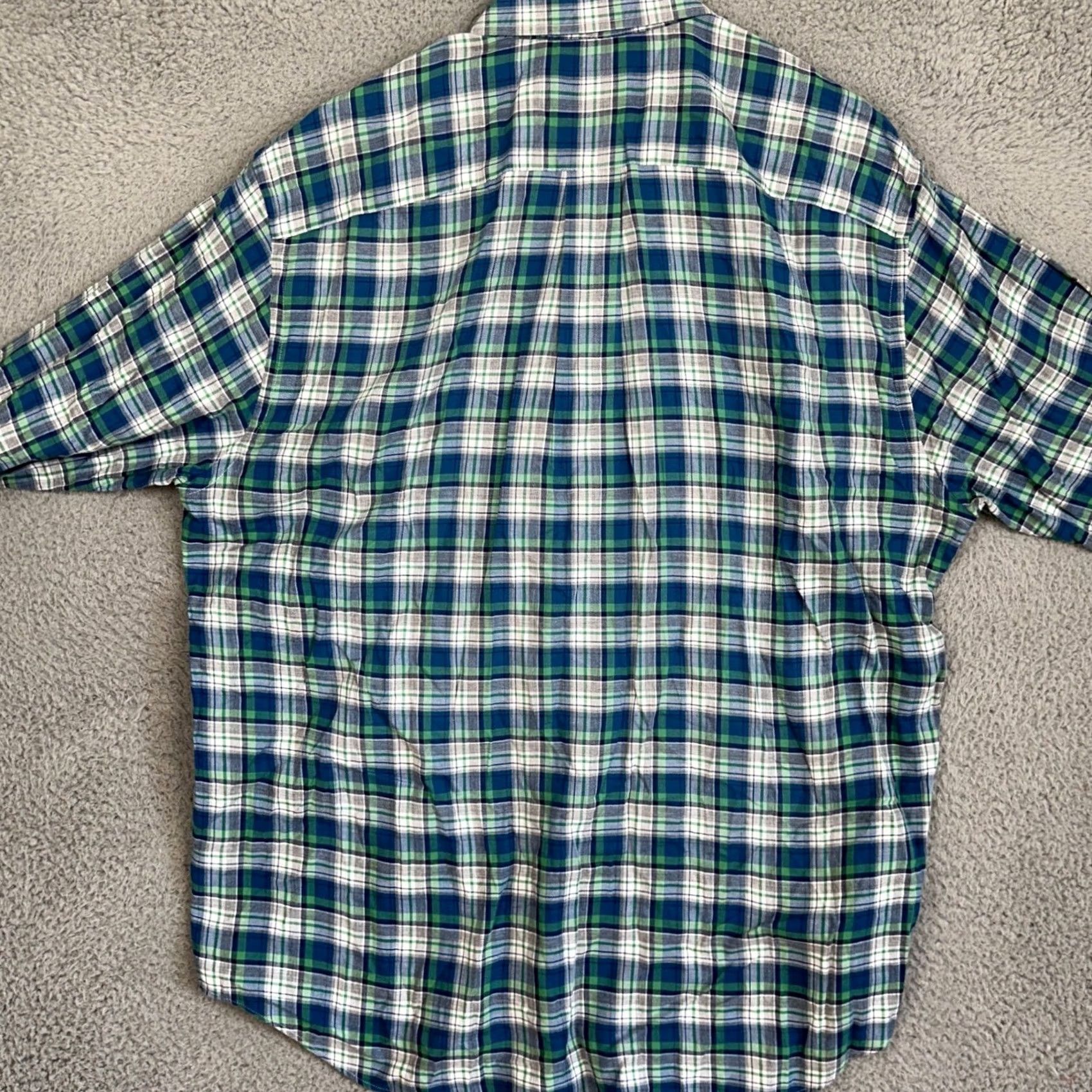 Vineyard Vines Vineyard Vines Crosby Button Down Plaid Shirt Mens Large Blue Green Long Sleeve Size US L / EU 52-54 / 3 - 3 Thumbnail