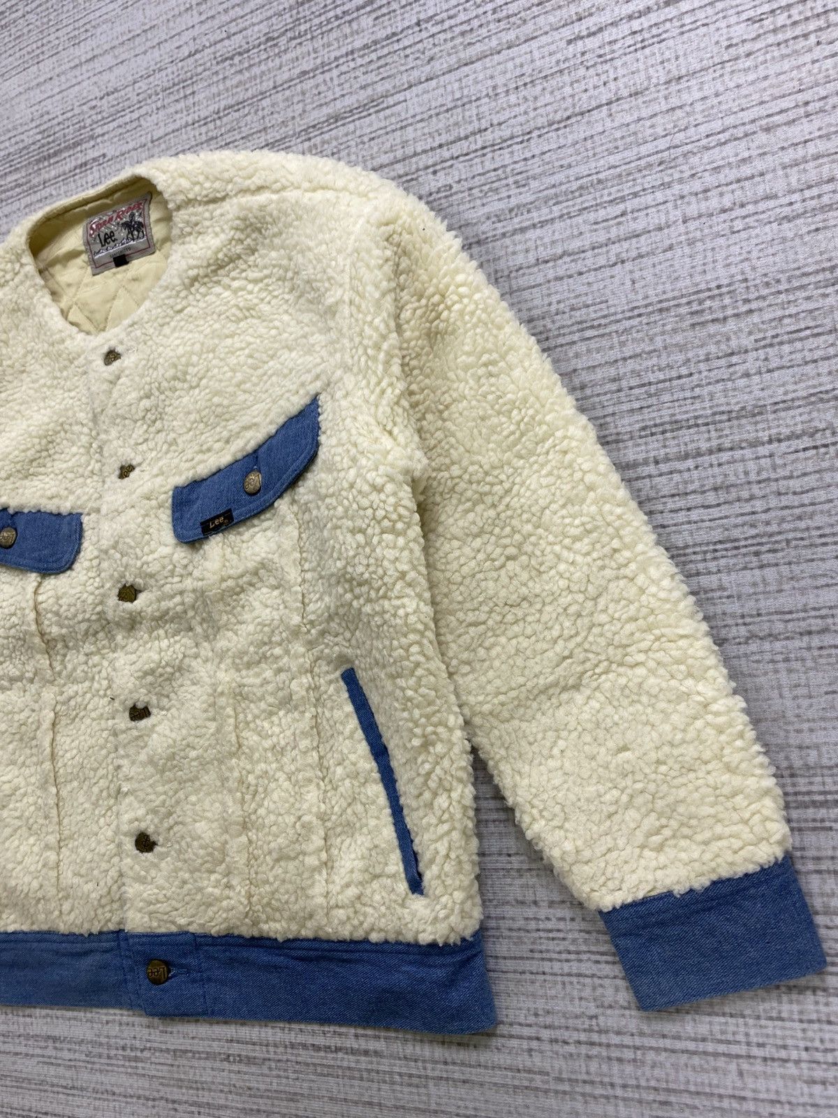 Lee × Vintage Vintage Lee Storm Rider Cropped Sherpa Jacket Size M / US 6-8 / IT 42-44 - 4 Thumbnail