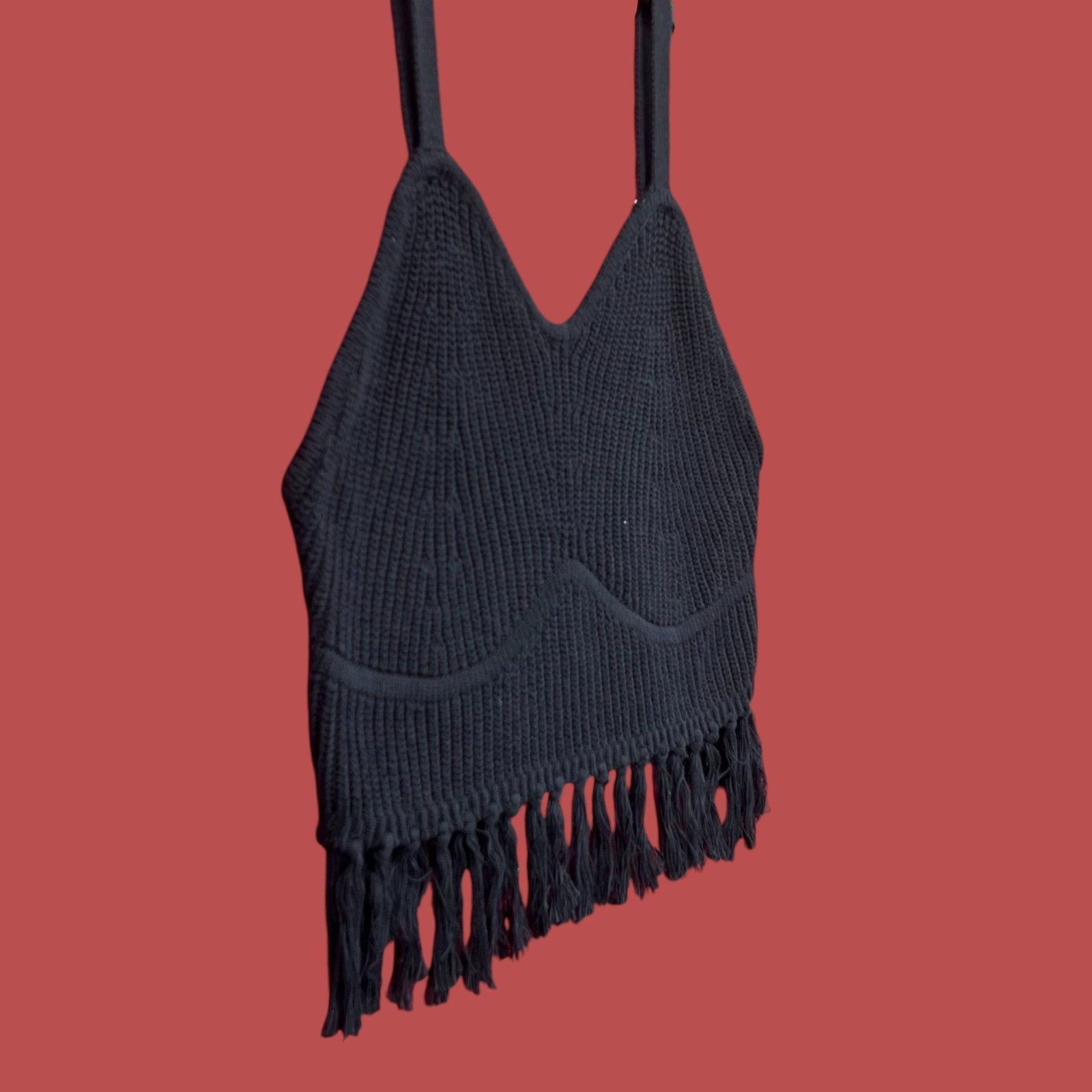 Other Wild Fable - Women's Knitted Tank Top Camisole - Black - XXL Size XXL / US 16-18 / IT 52-54 - 13 Thumbnail