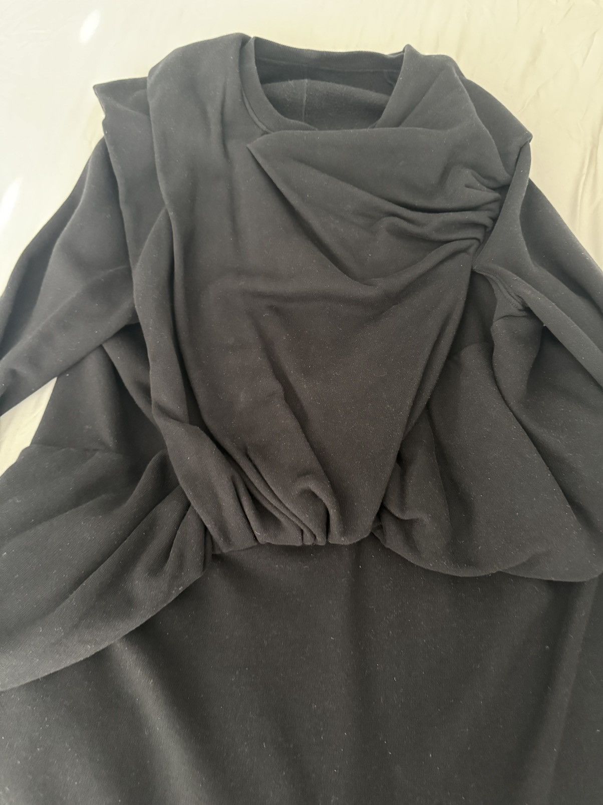 Rick Owens Rick Owens Mastadon Emotionless Sweater, Black Drape Sweater Size US M / EU 48-50 / 2 - 3 Thumbnail