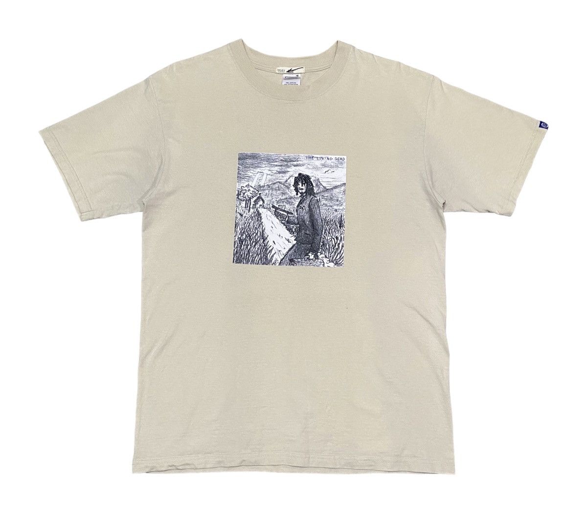 image of Band Tees x Rock Band VTG Bump Of Chicken The Living Dead Album Cover Photo in Cream (Size Medium)