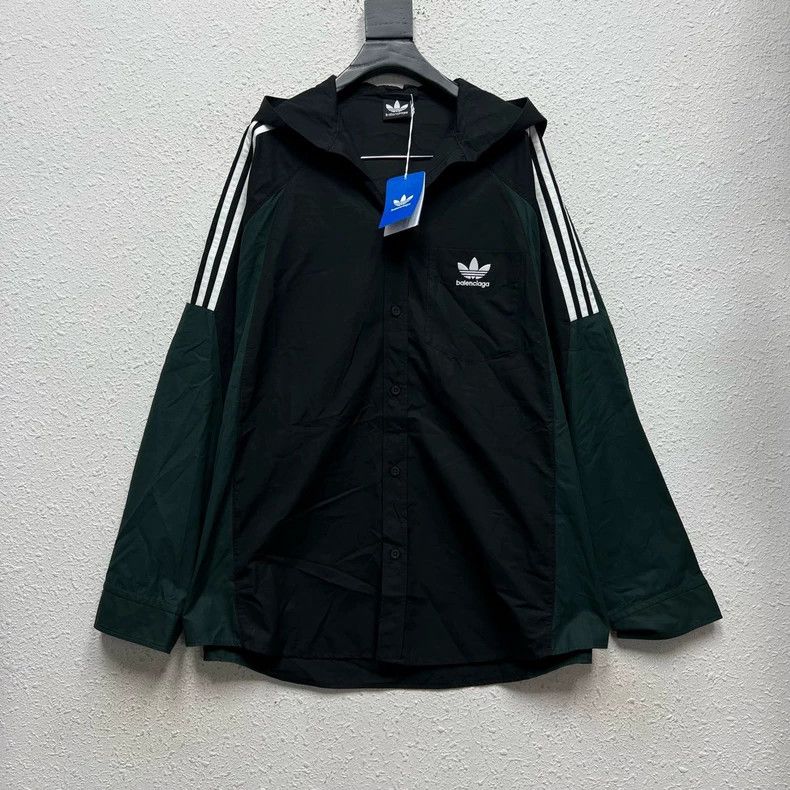 Balenciaga Balenciaga Adidas Collaboration Black and Green Patchwork Size US M / EU 48-50 / 2 - 1 Thumbnail