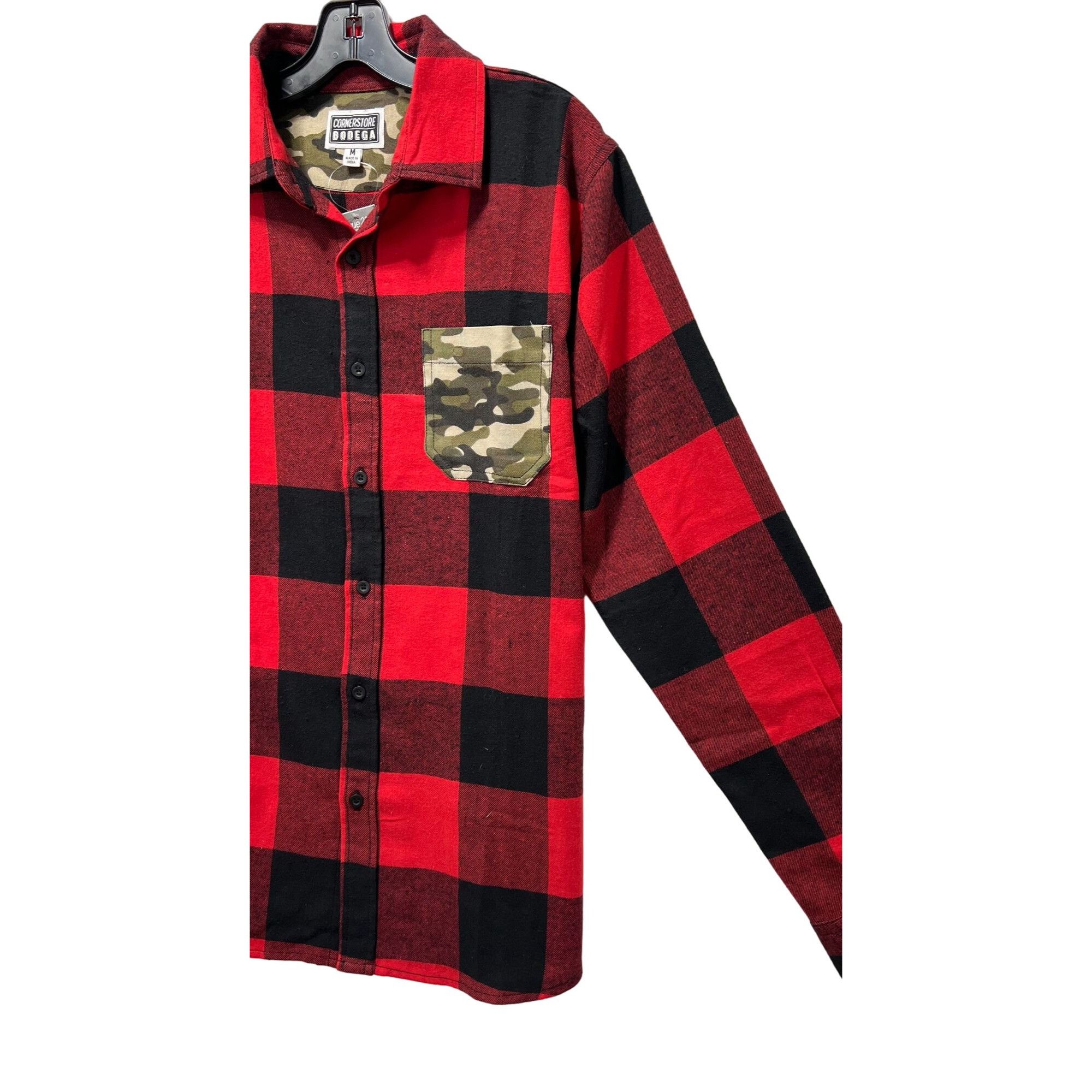 Other Cornerstore Bodega - Men's Long Sleeve Plaid Shirt - Black/R Size US M / EU 48-50 / 2 - 16 Thumbnail