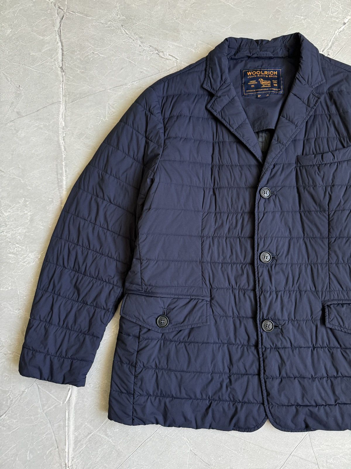 Woolrich Woolen Mills Woolrich Light Quilted Jacket Midi Coat Navy Size US XL / EU 56 / 4 - 9 Thumbnail