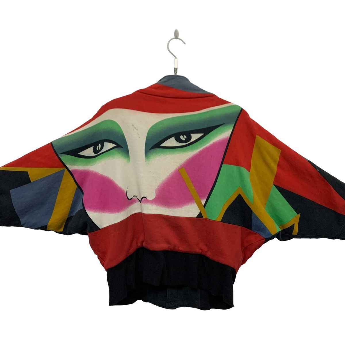 image of Vintage 1985 Kansai Yamamoto Face Jacket in Rainbow, Men's (Size Large)