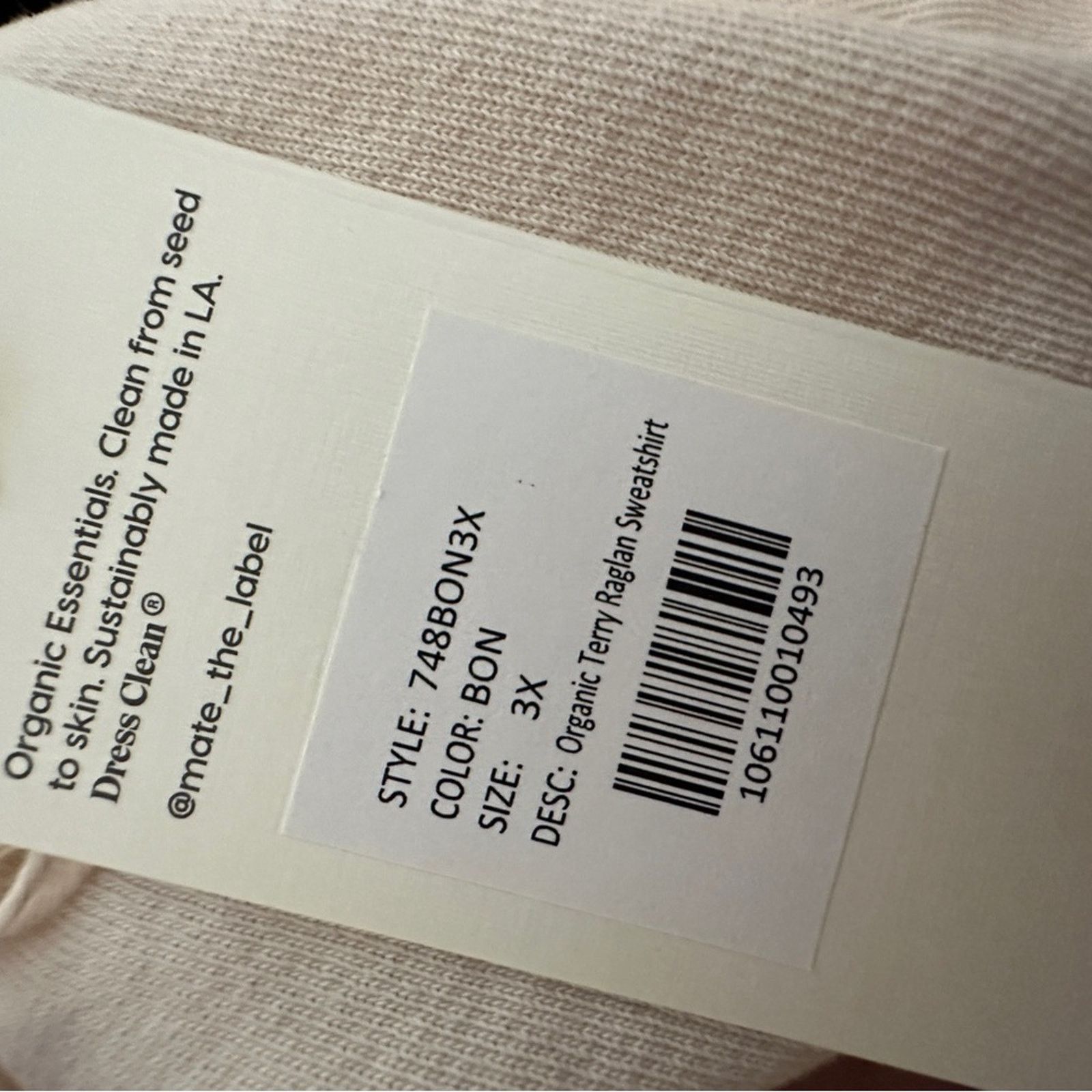Other MATE the Label | Organic Fleece Raglan Sweatshirt Size 3XL / US 20-22 - 5 Thumbnail