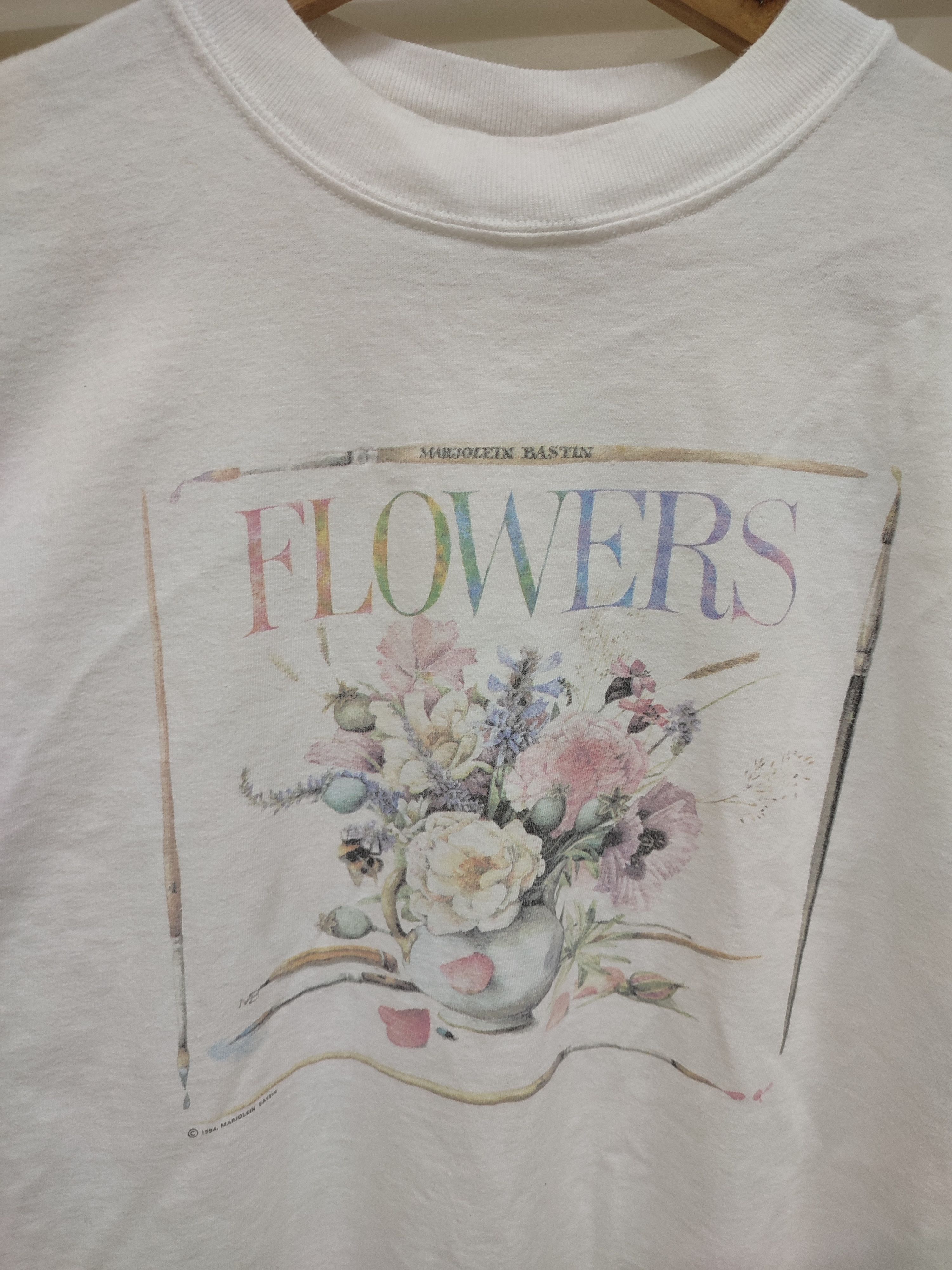 Vintage Vtg 1994 Marjolein Bastin Printed Flowers Tees Size US M / EU 48-50 / 2 - 3 Thumbnail