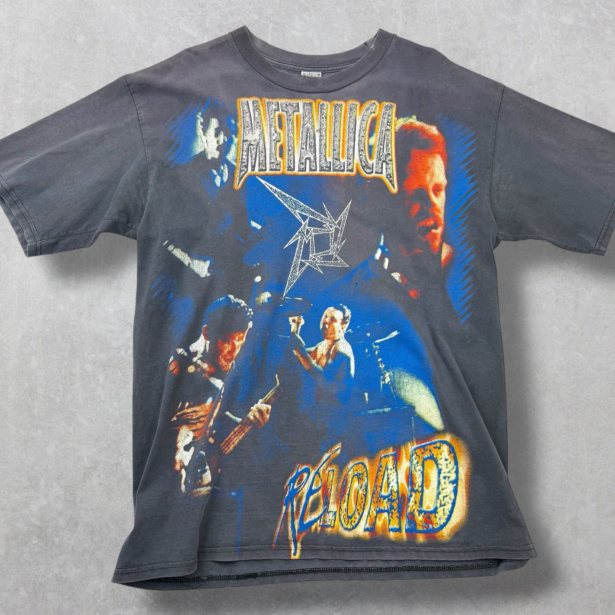 Vintage Vintage 90's Resurreccion Metallica Reload Tee XL Size US XL / EU 56 / 4 - 1 Thumbnail