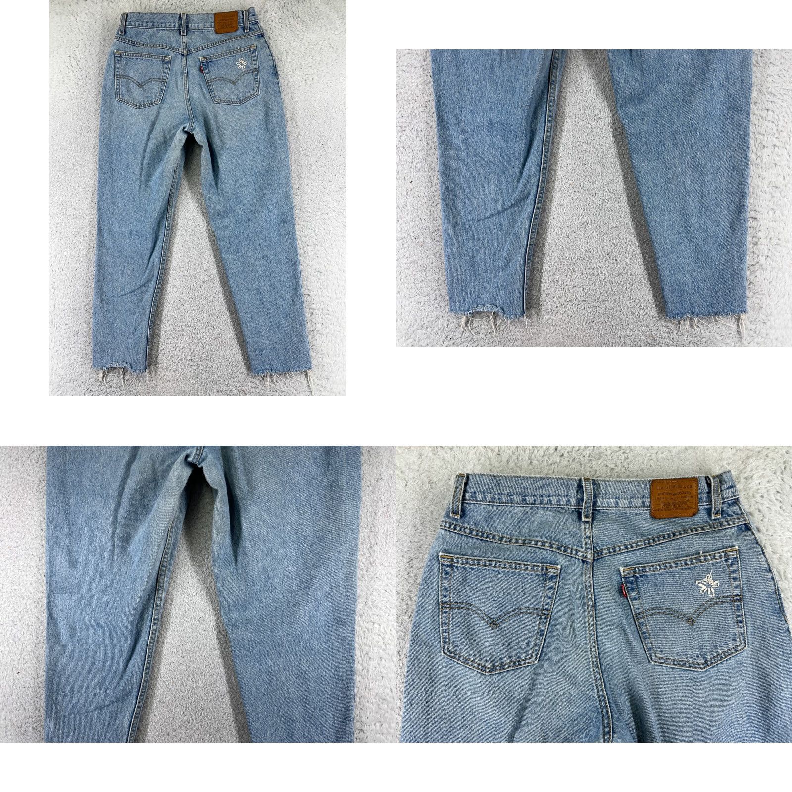 Levi's Levis Jeans Womens Blue Denim 30 Regular 5-Pocket Stretch Distressed High Rise Medium Wash Vintage: No Size 30" / US 8 / IT 44 - 10 Thumbnail