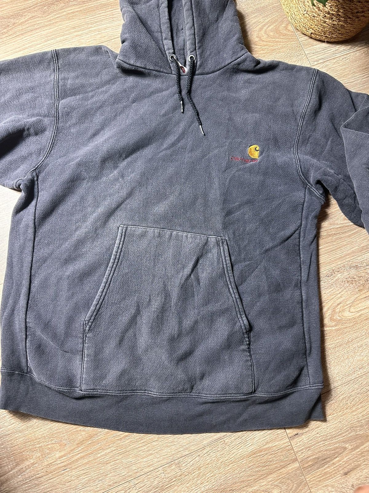 Carhartt × Vintage Vintage Faded Carhartt Script Logo Hooded Sweatshirt Size US L / EU 52-54 / 3 - 7 Thumbnail