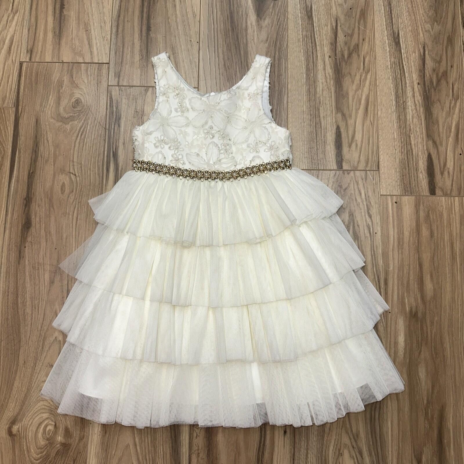 Other American Princess Girls Size 4T Ivory Lace Tulle Dress Size ONE SIZE - 1 Thumbnail