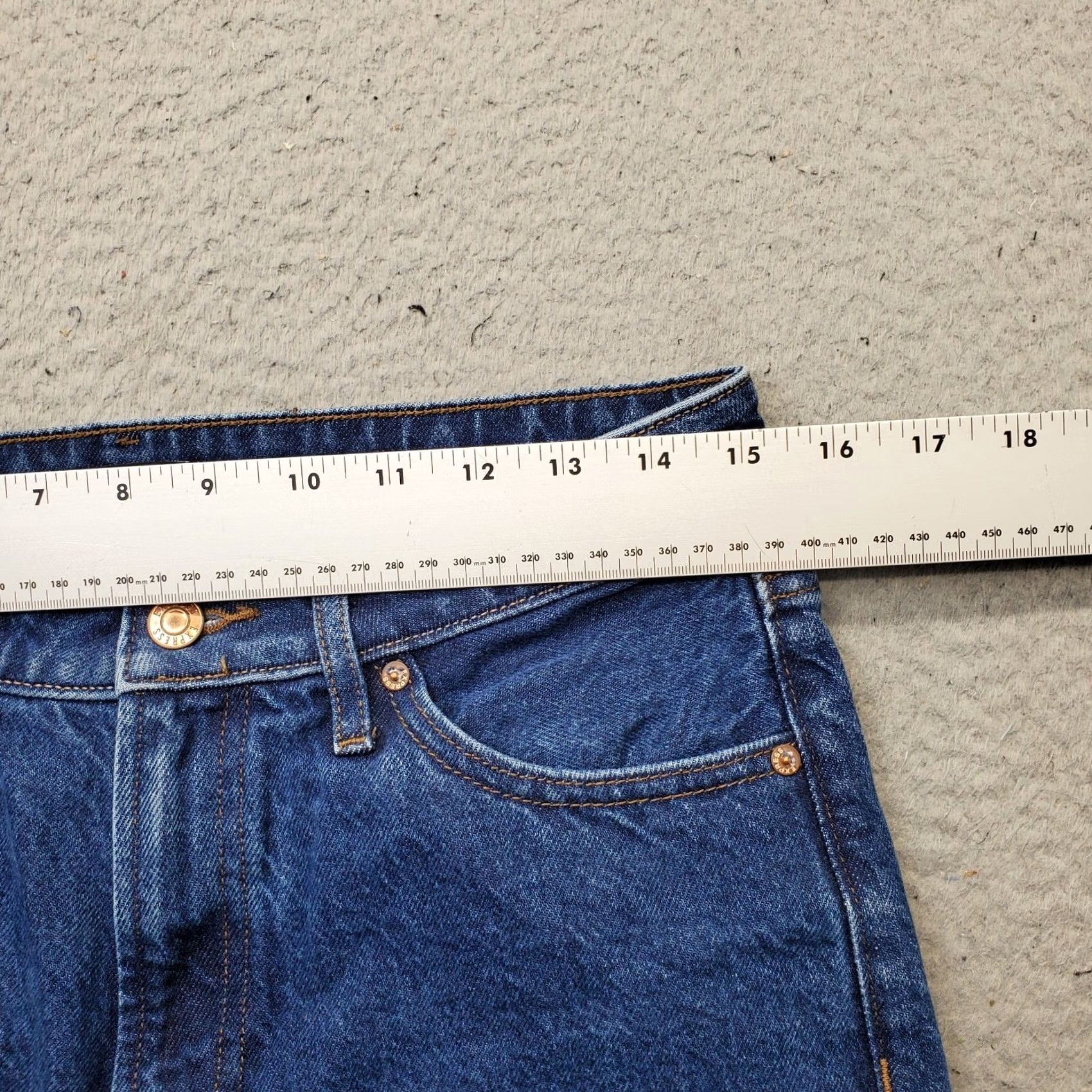 Express Express Jeans Womens 6R Blue Denim Wide Leg High Rise Frayed Hem 30.5" Inseam Straight Leg Pants Size 6 Womens Size 28" / US 6 / IT 42 - 6 Thumbnail