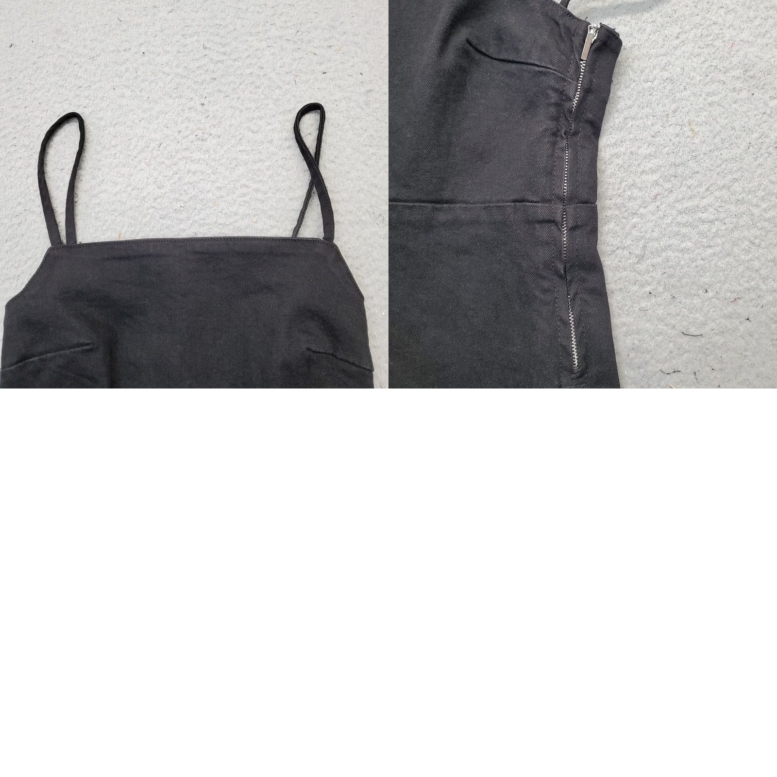 Zara Zara Womens XS Black Mini Dress Stretch Spaghetti Strap Smocked Back Side Zip Sleeveless Casual Summer Size XS / US 0-2 / IT 36-38 - 8 Thumbnail