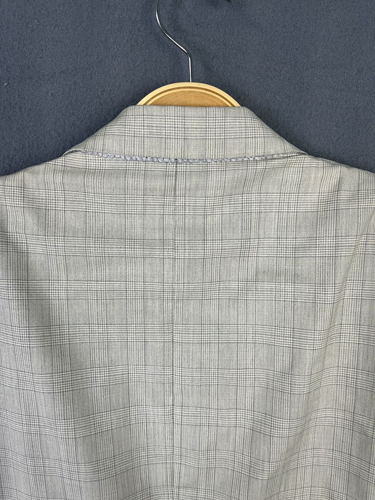 Celine × Vintage Celine Glen Plaid 100% Wool Blazer Size 42R - 7 Thumbnail