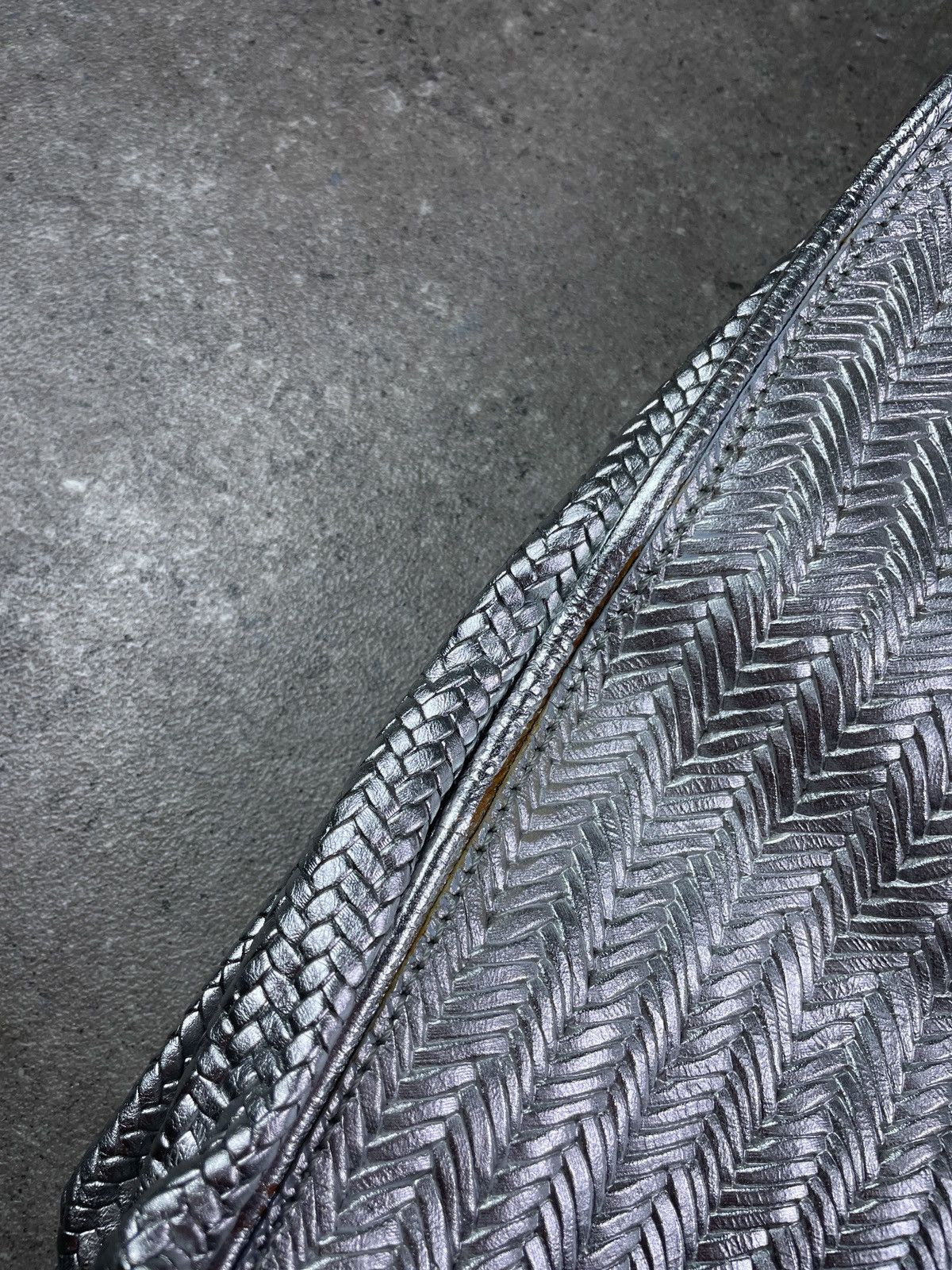 Roberto Cavalli × Vintage Vintage Y2K Avant Garde Just Cavalli Metallic Leather Bag Size ONE SIZE - 4 Thumbnail