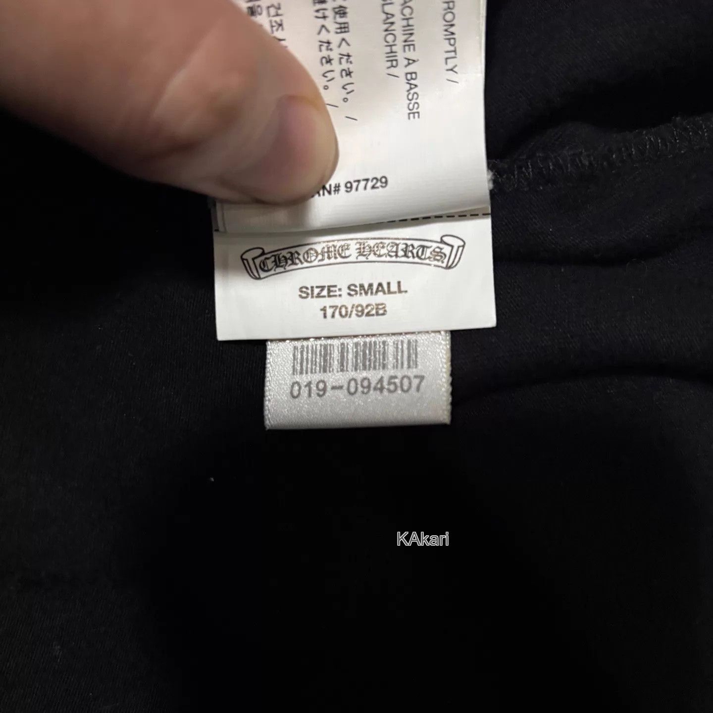 Chrome Hearts Black Short Sleeve Graphic Tee with Pocket Size US XXS / EU 40 - 5 Thumbnail