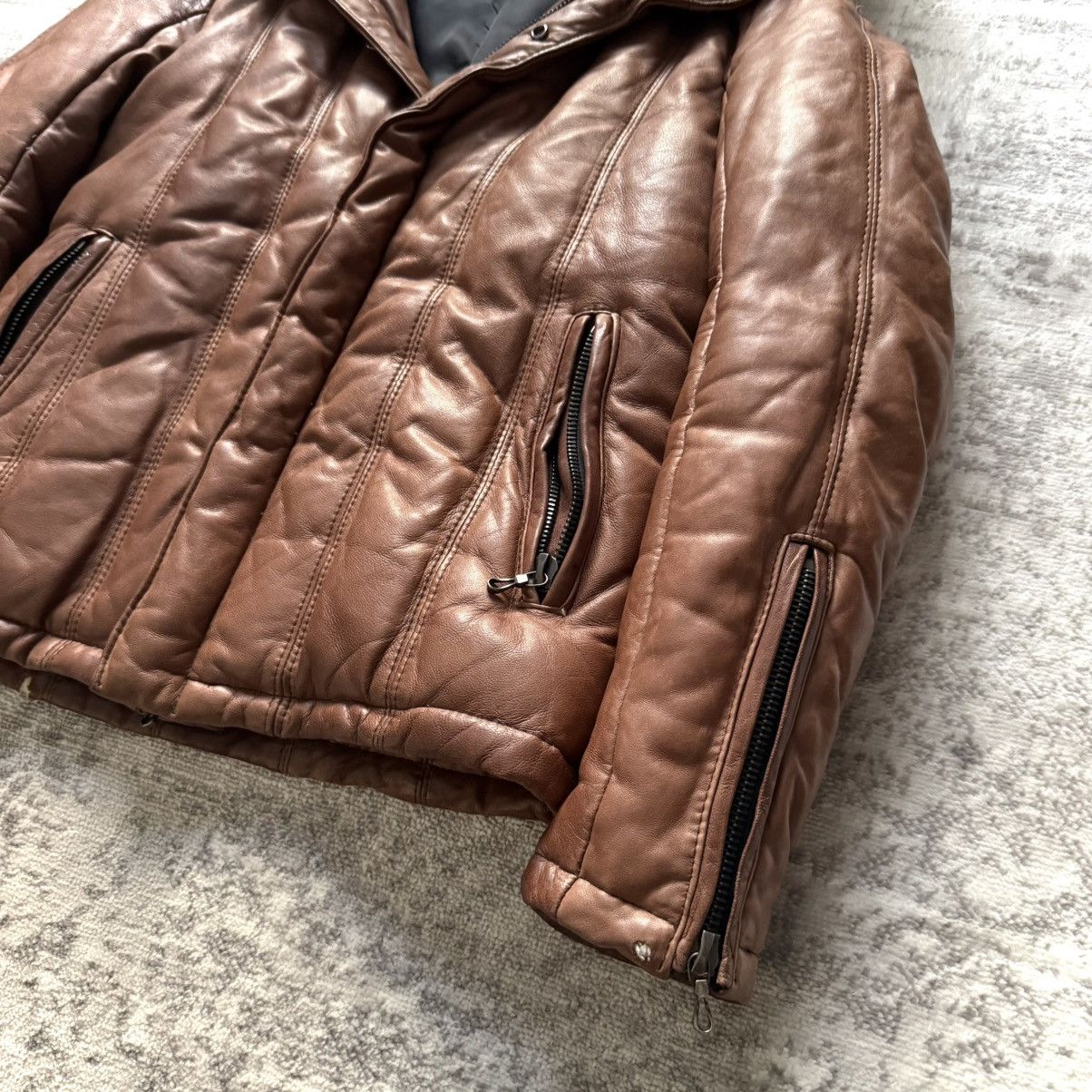 Shellac Shellac Fur Hood Riri Zip Sheepskin Down Puffer Jacket Size US S / EU 44-46 / 1 - 3 Thumbnail